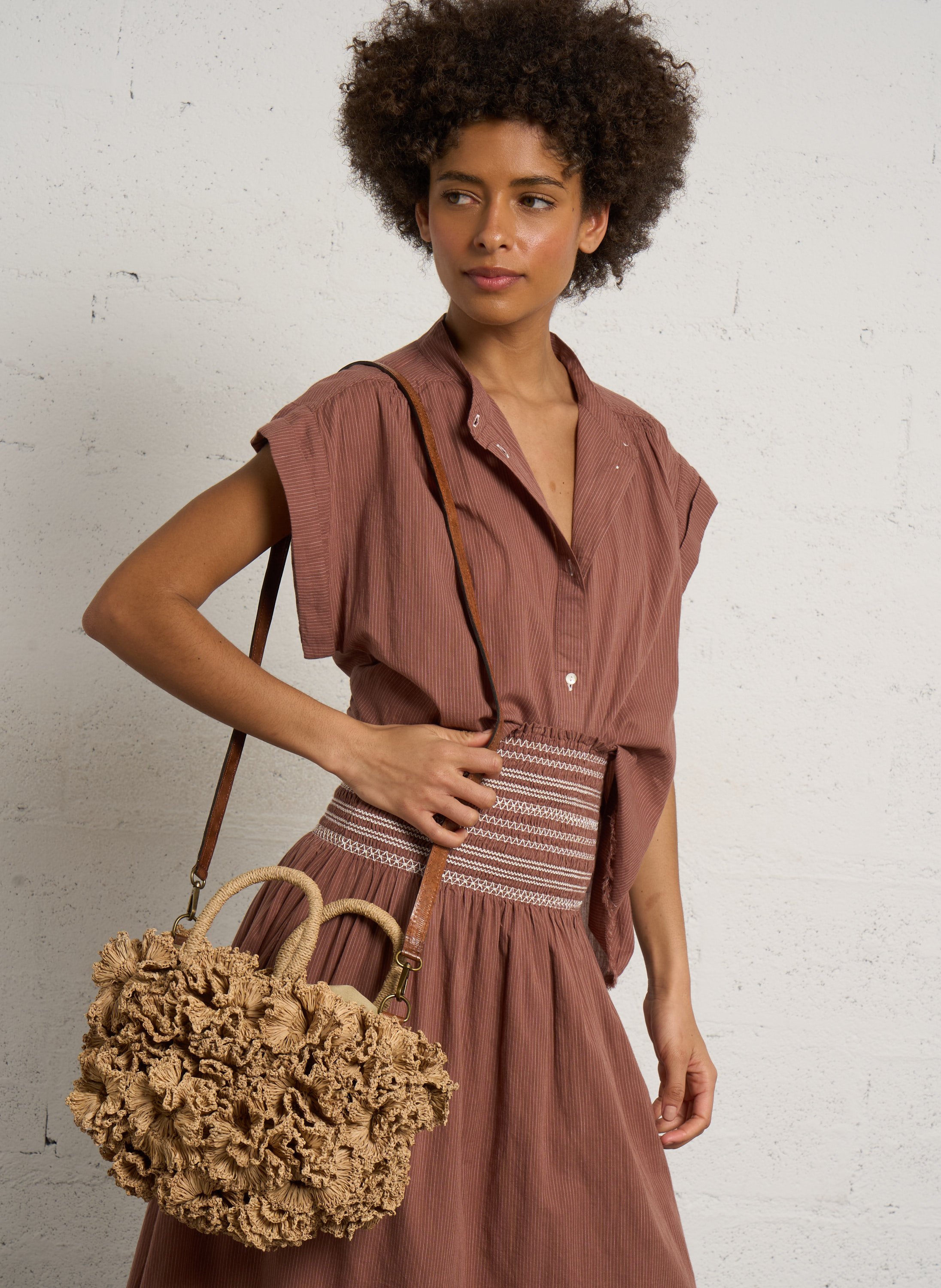 Raffia basket IBELIV Beige