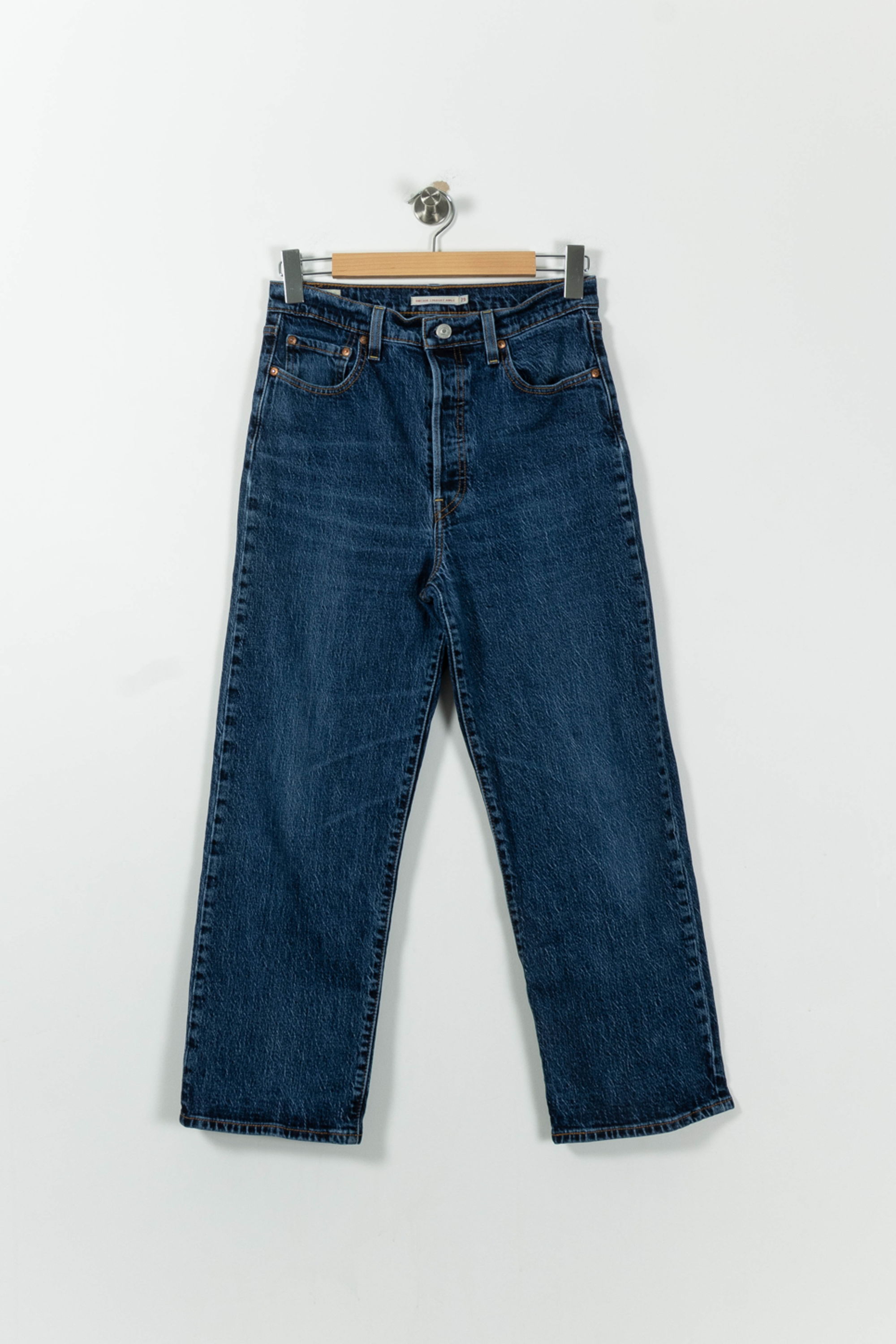 Cropped slim jeans with studs LEVI'S - Seconde main Blue