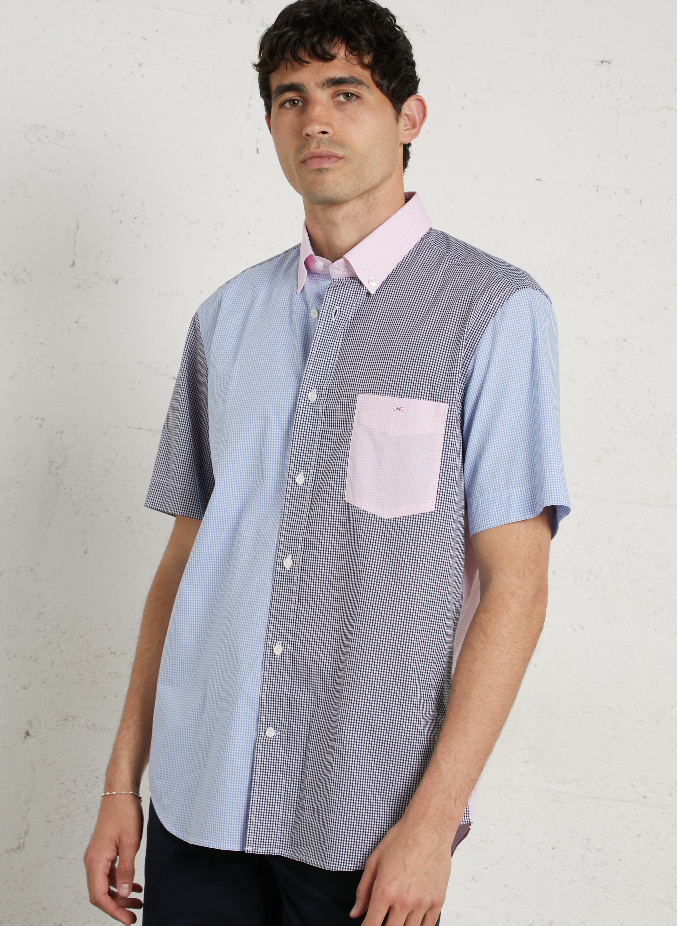 Chemise droite en coton EDEN PARK Bleu