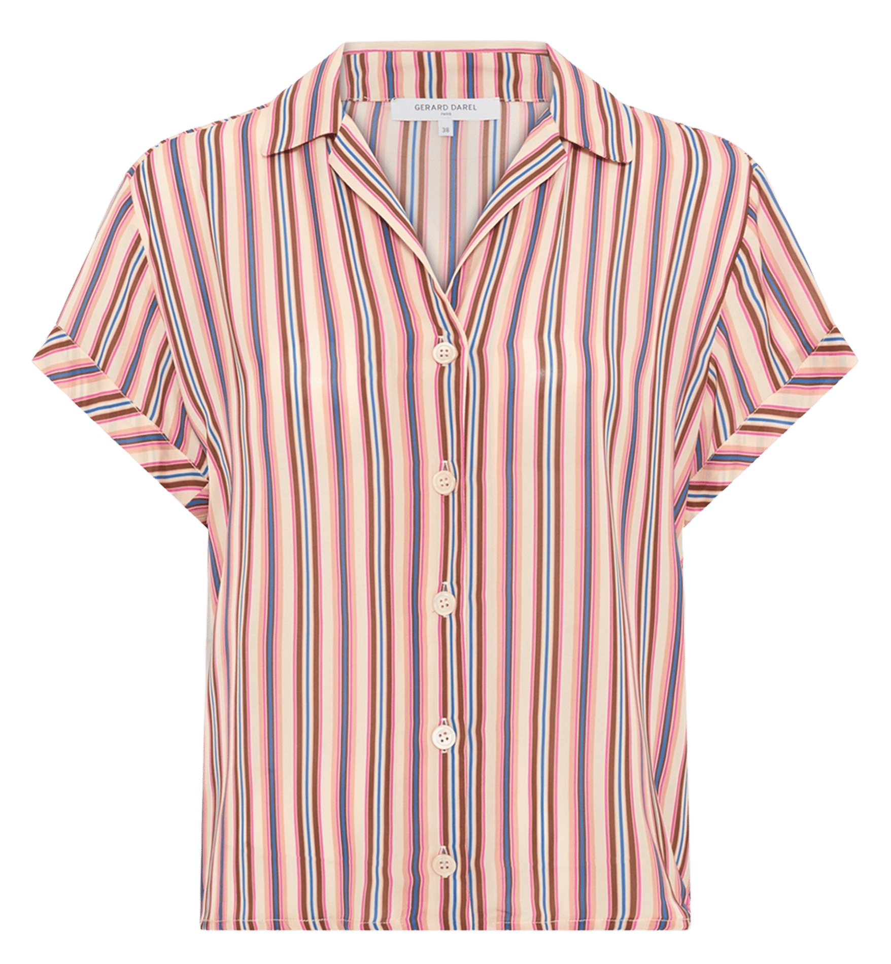 Gerade geschnittenes Streifenhemd mit klassischem Kragen GERARD DAREL Schwarz