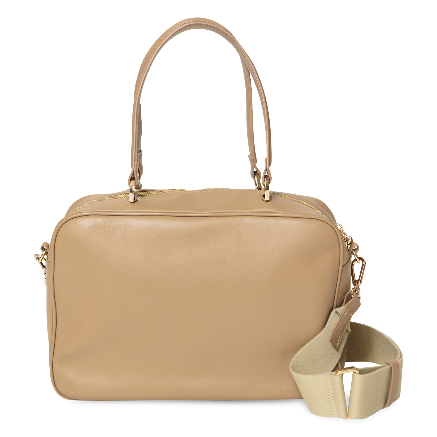 Grand sac zippé en cuir TARA JARMON Marron