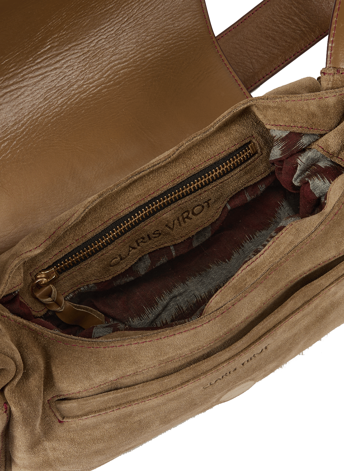 Brieftasche aus Leder CLARIS VIROT Beige