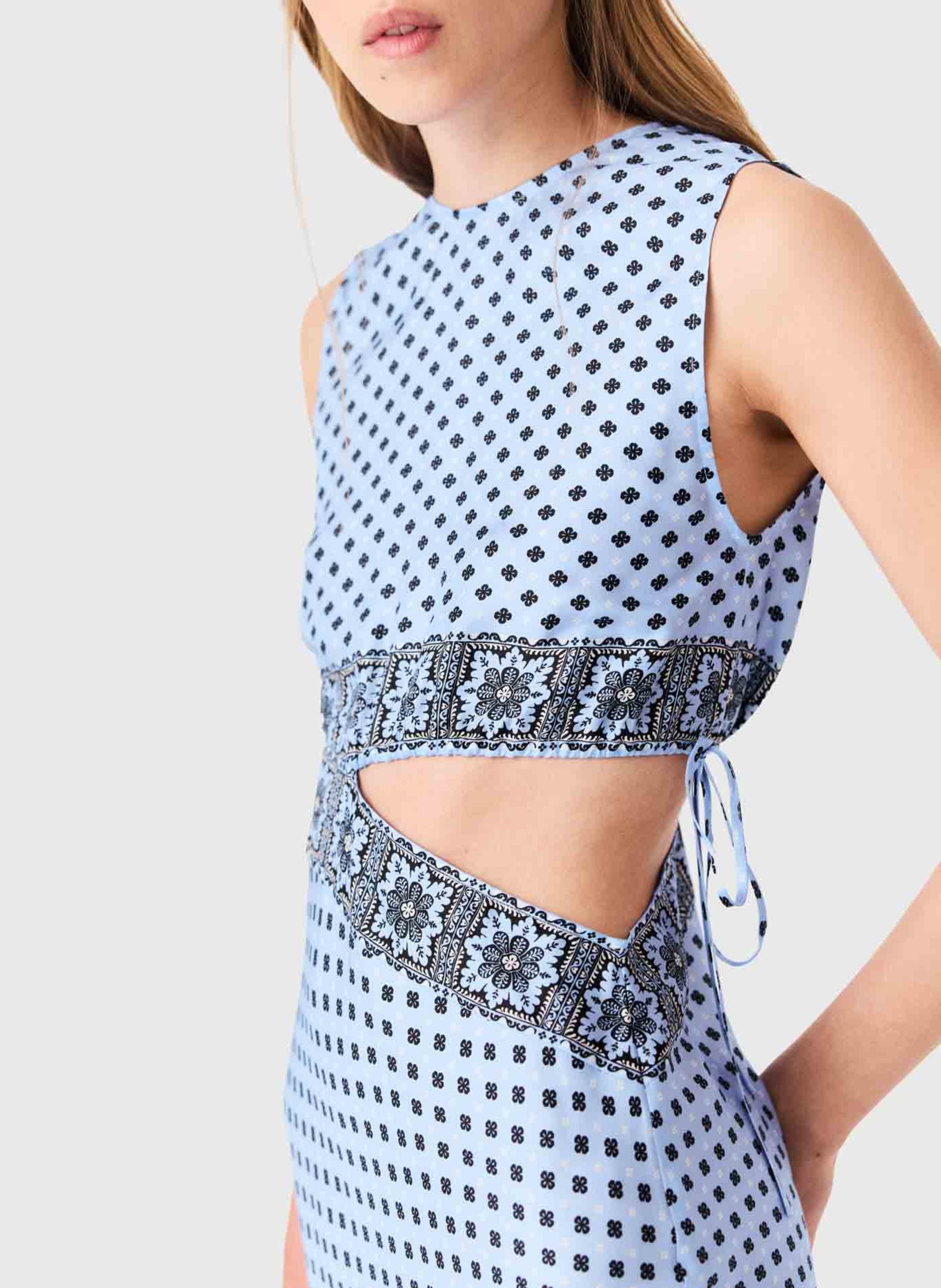 Robe longue asymétrique MAJE Bleu