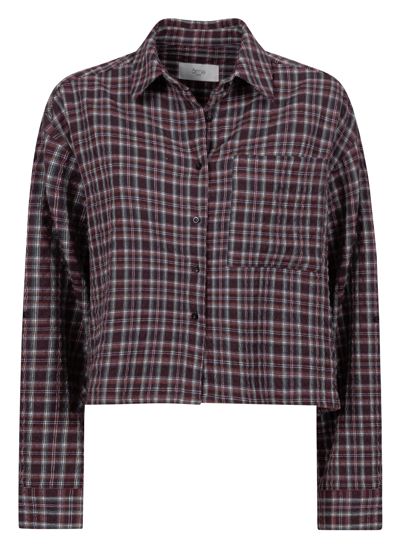 Wijde, geruite blouse AME ANTWERP Violet