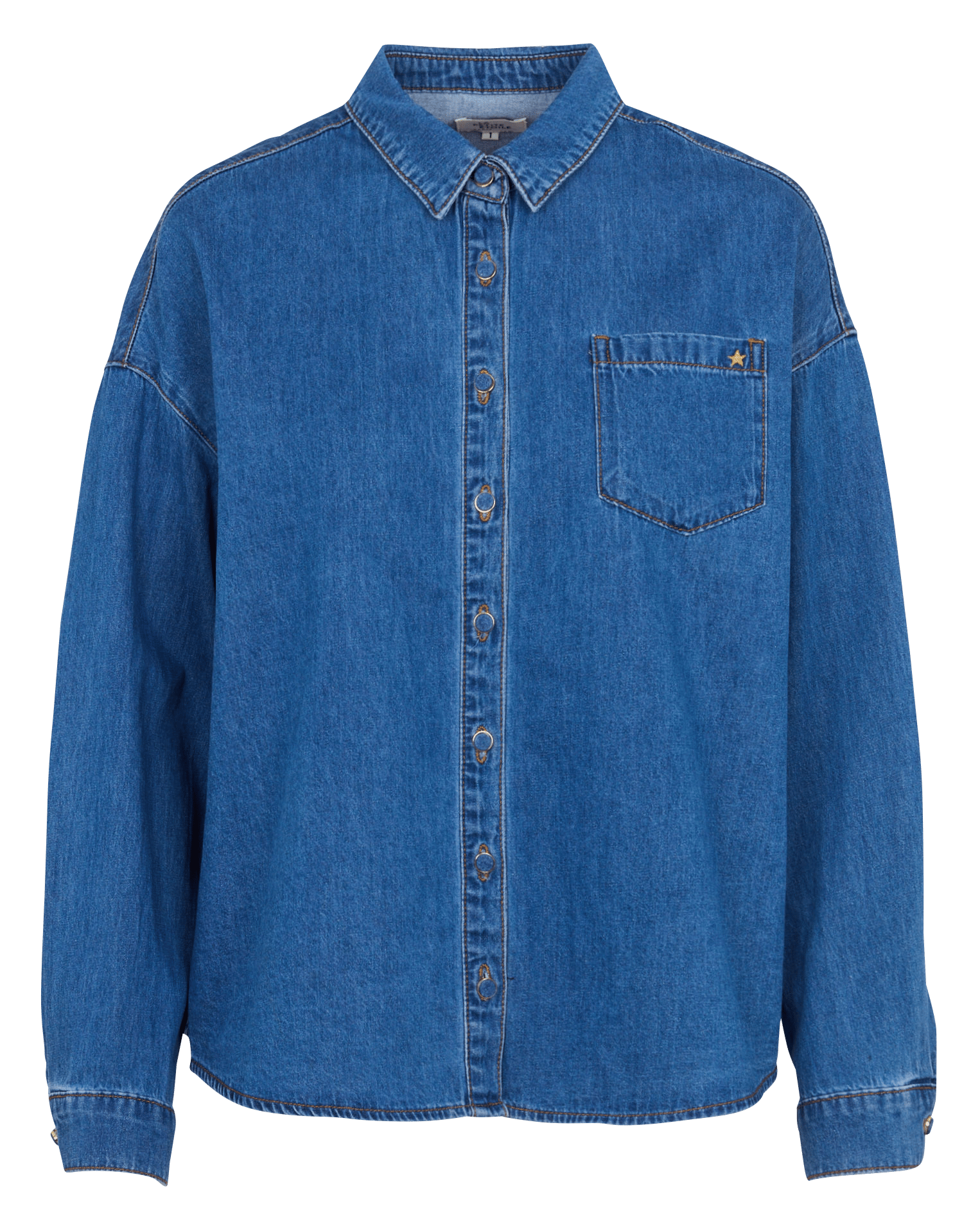 Weite Denim-Bluse LA PETITE ETOILE Blau