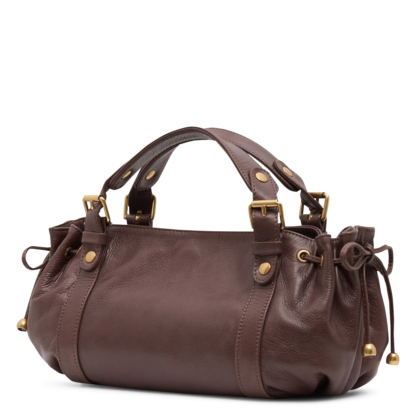 Kleine Handtasche aus geknittertem Leder GERARD DAREL Braun
