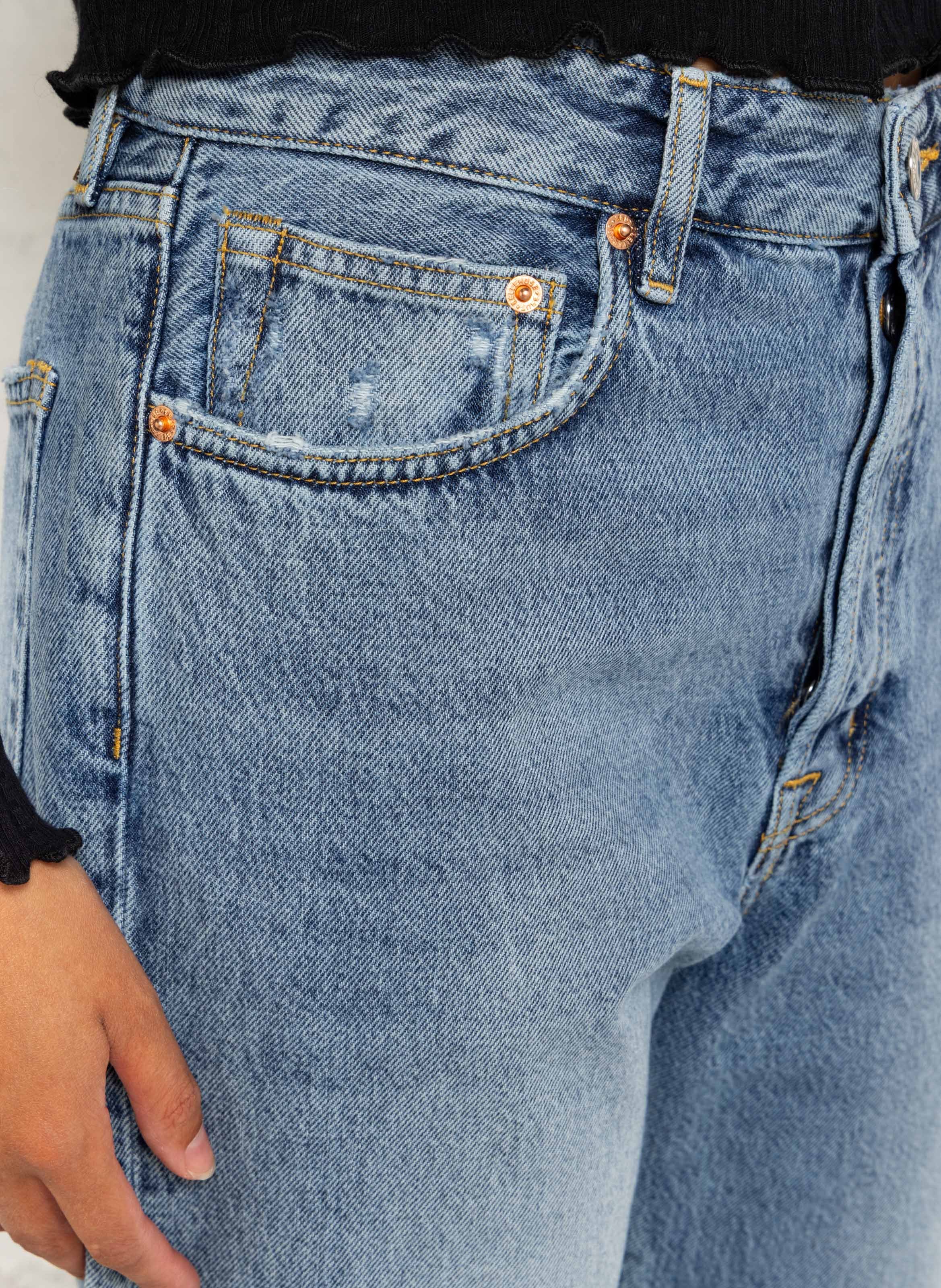 Rechte, katoenen jeans BELLEROSE Blauw