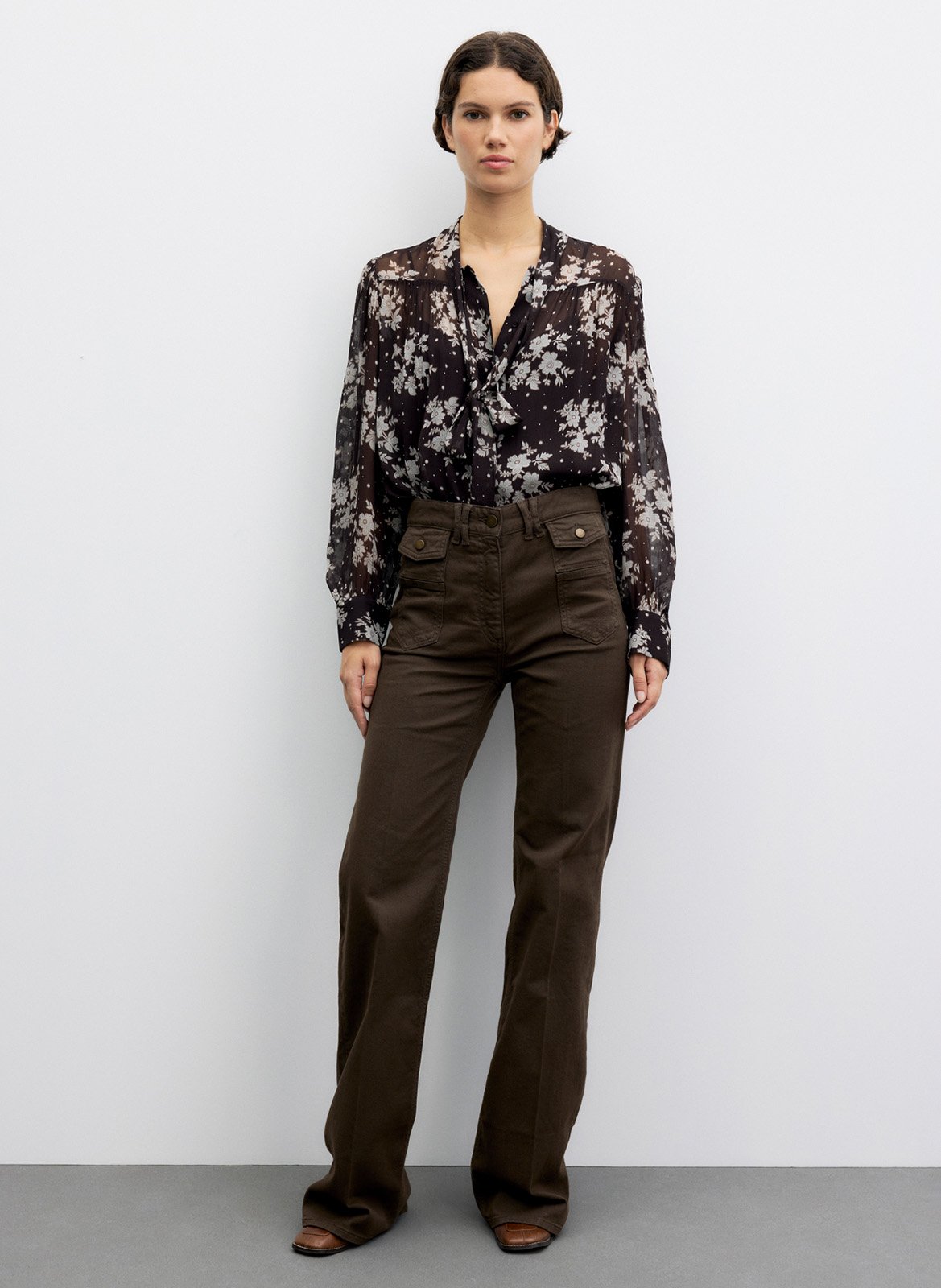 Flared Jeans aus Baumwoll-Mix | Braun GERARD DAREL Damen