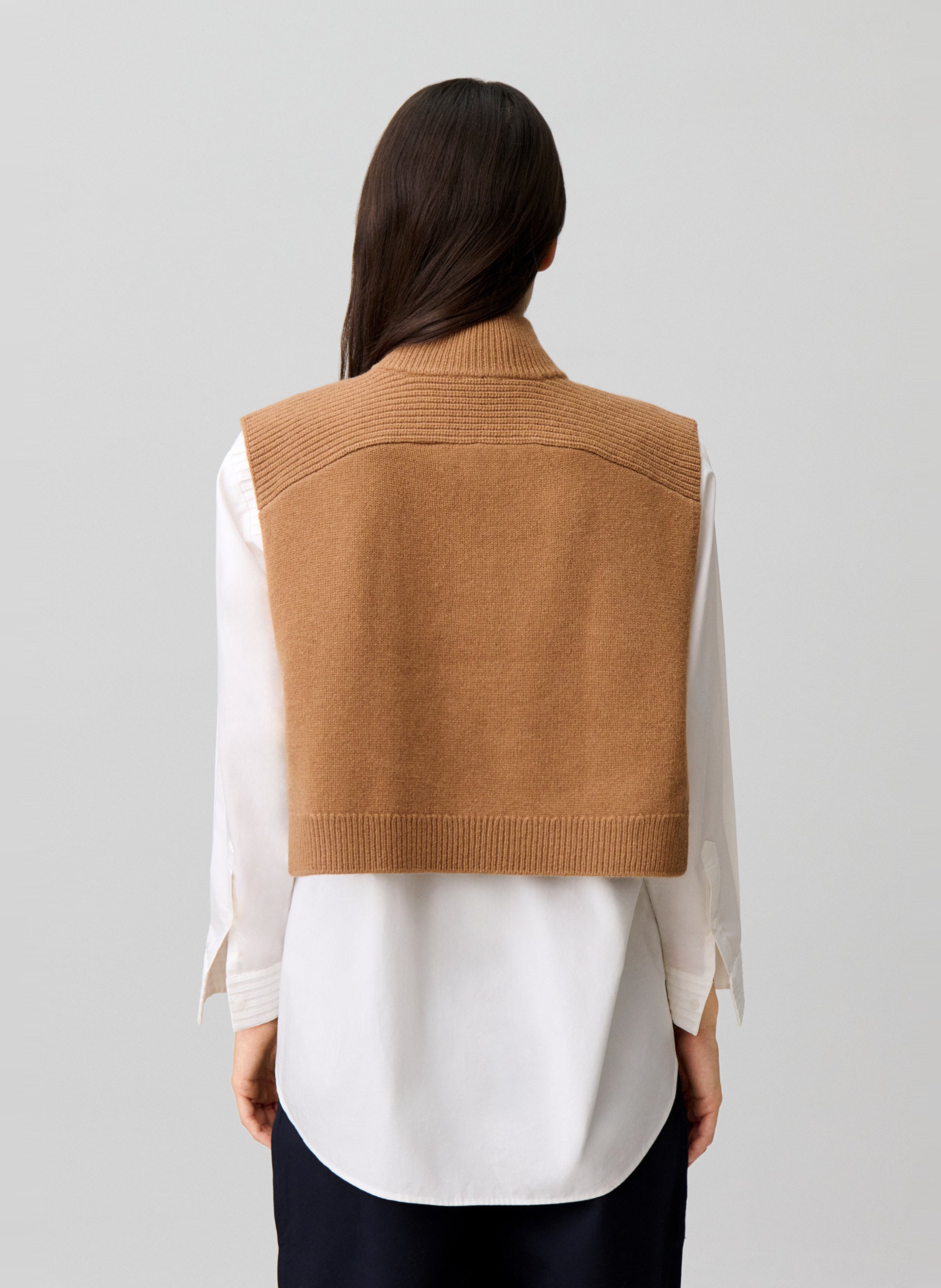 Plastron col montant boutonné en laine | Beige CLAUDIE PIERLOT Femme