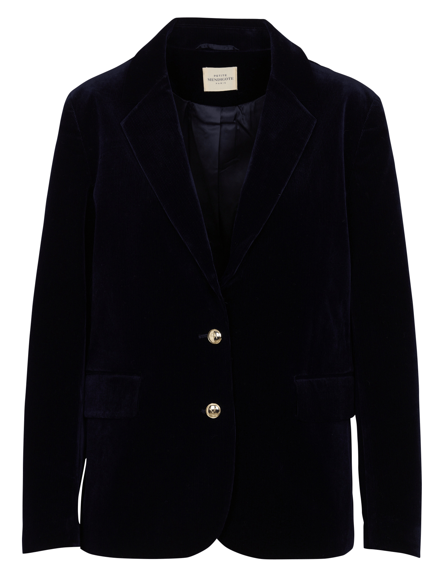Blazer mit Rippenmuster aus Samteffekt PETITE MENDIGOTE Blau