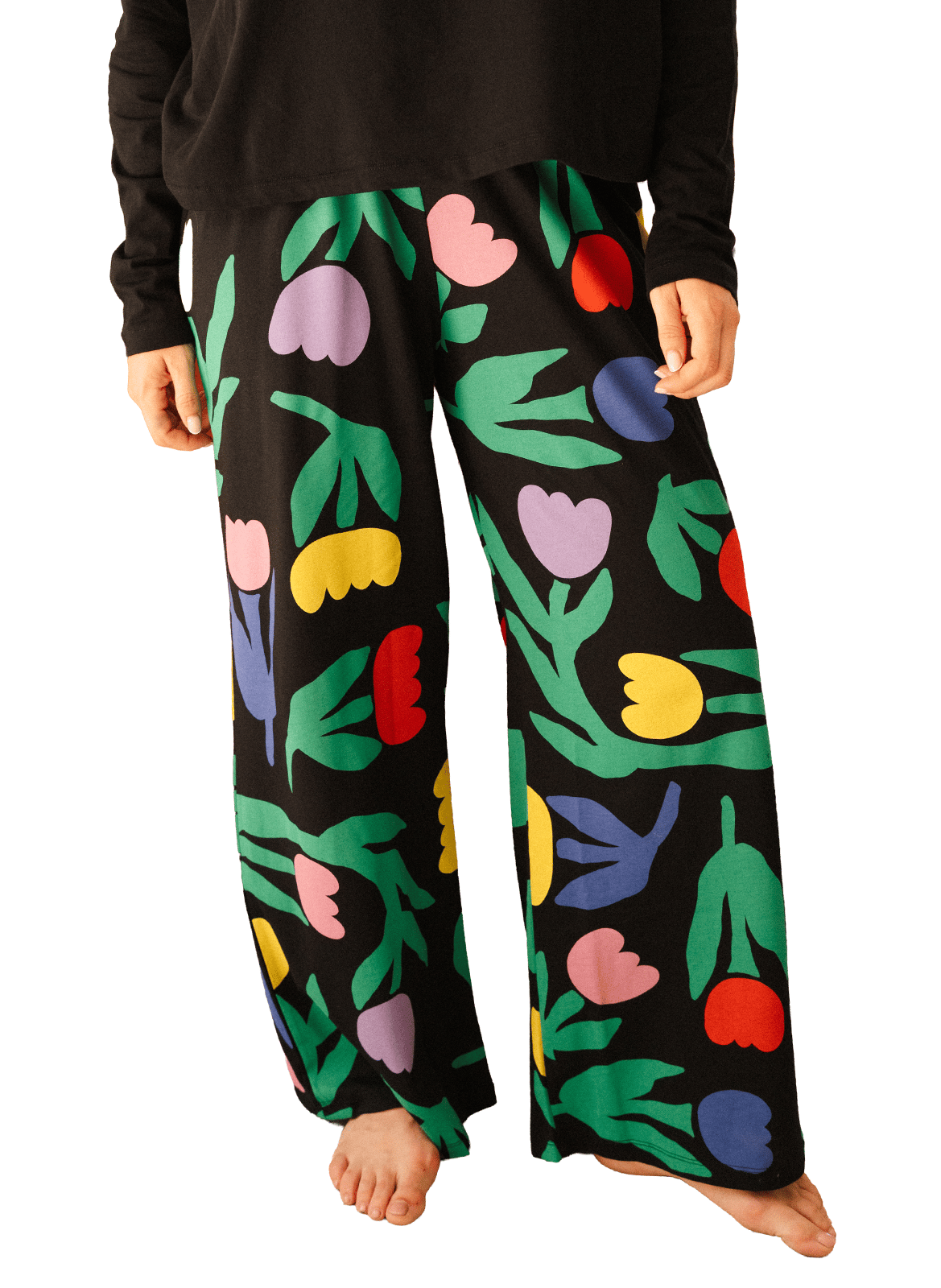 Ensemble de pyjama long ample imprimé WE ARE JOLIES Noir