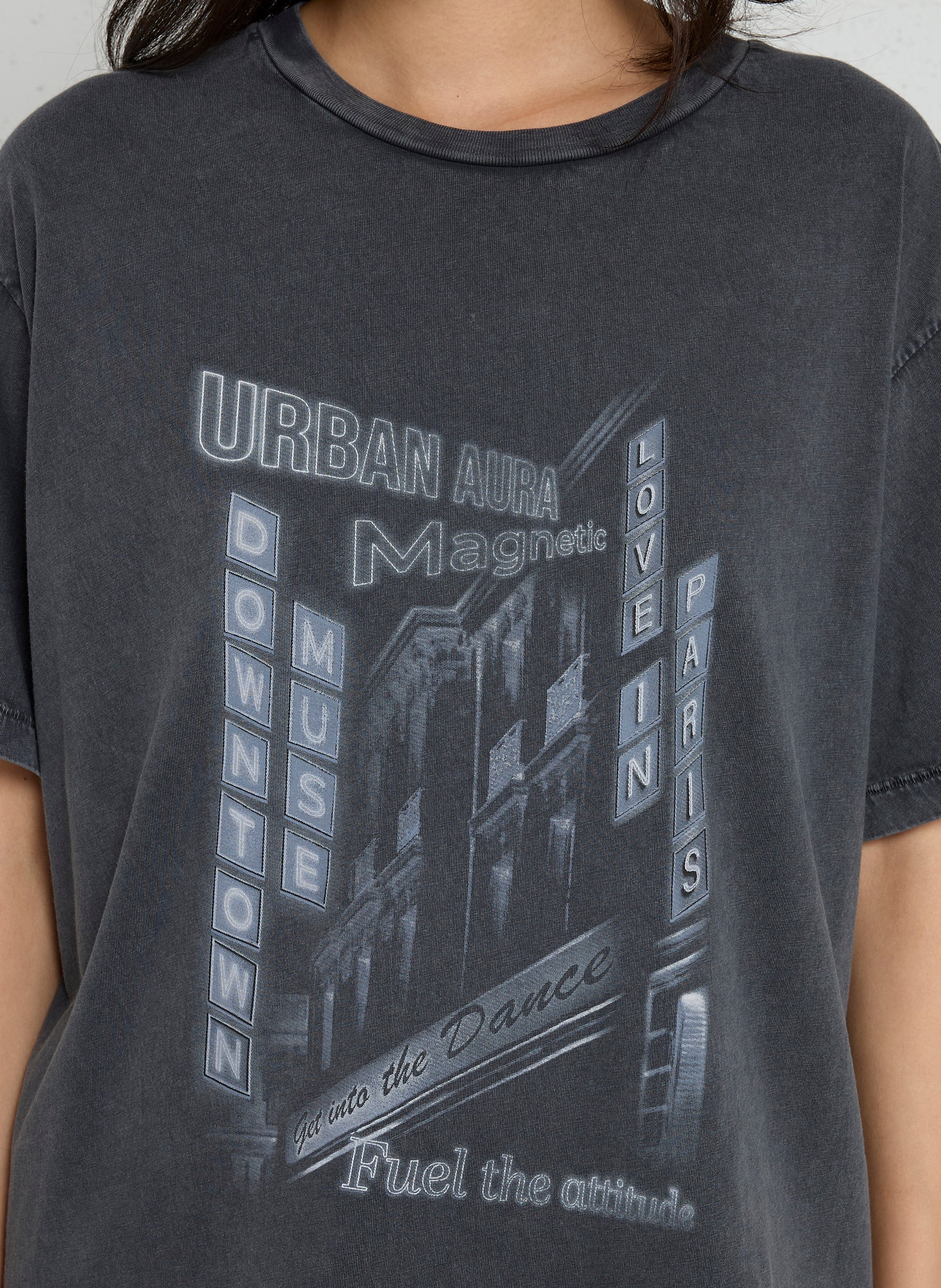 Bedrucktes T-Shirt IKKS Grau