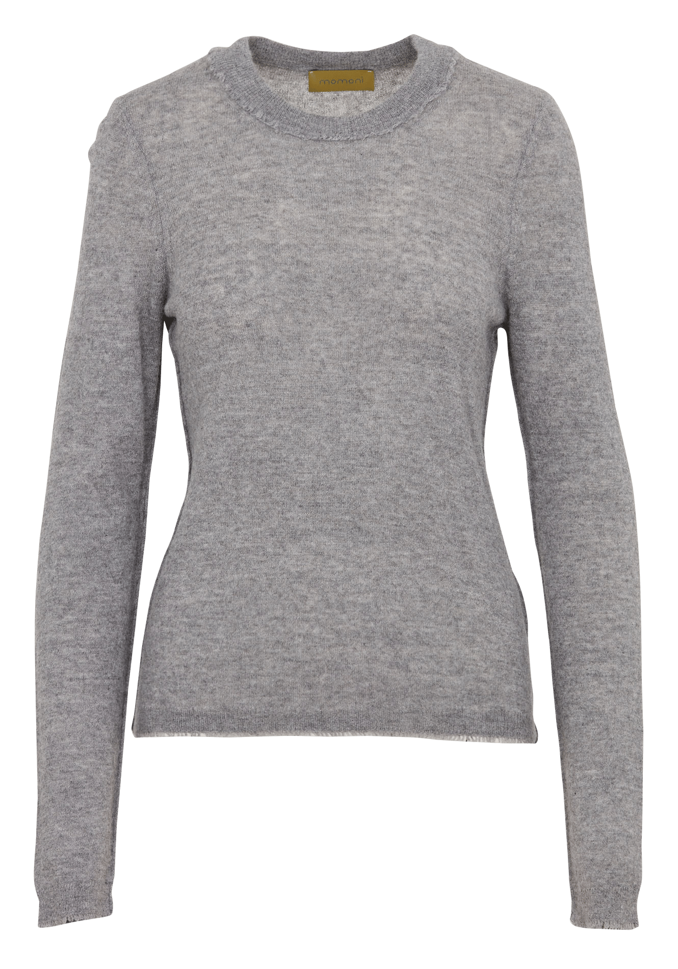 Round-neck wool-blend straight-cut sweater MOMONI Grey