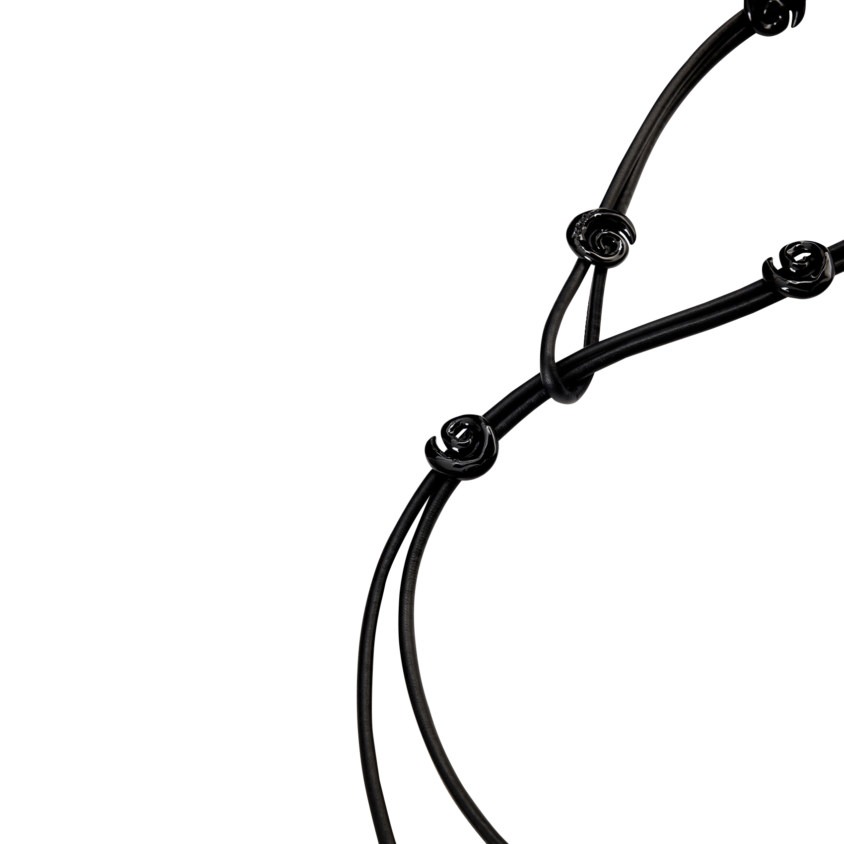 Ceinture lacets en cuir DESIGUAL Noir