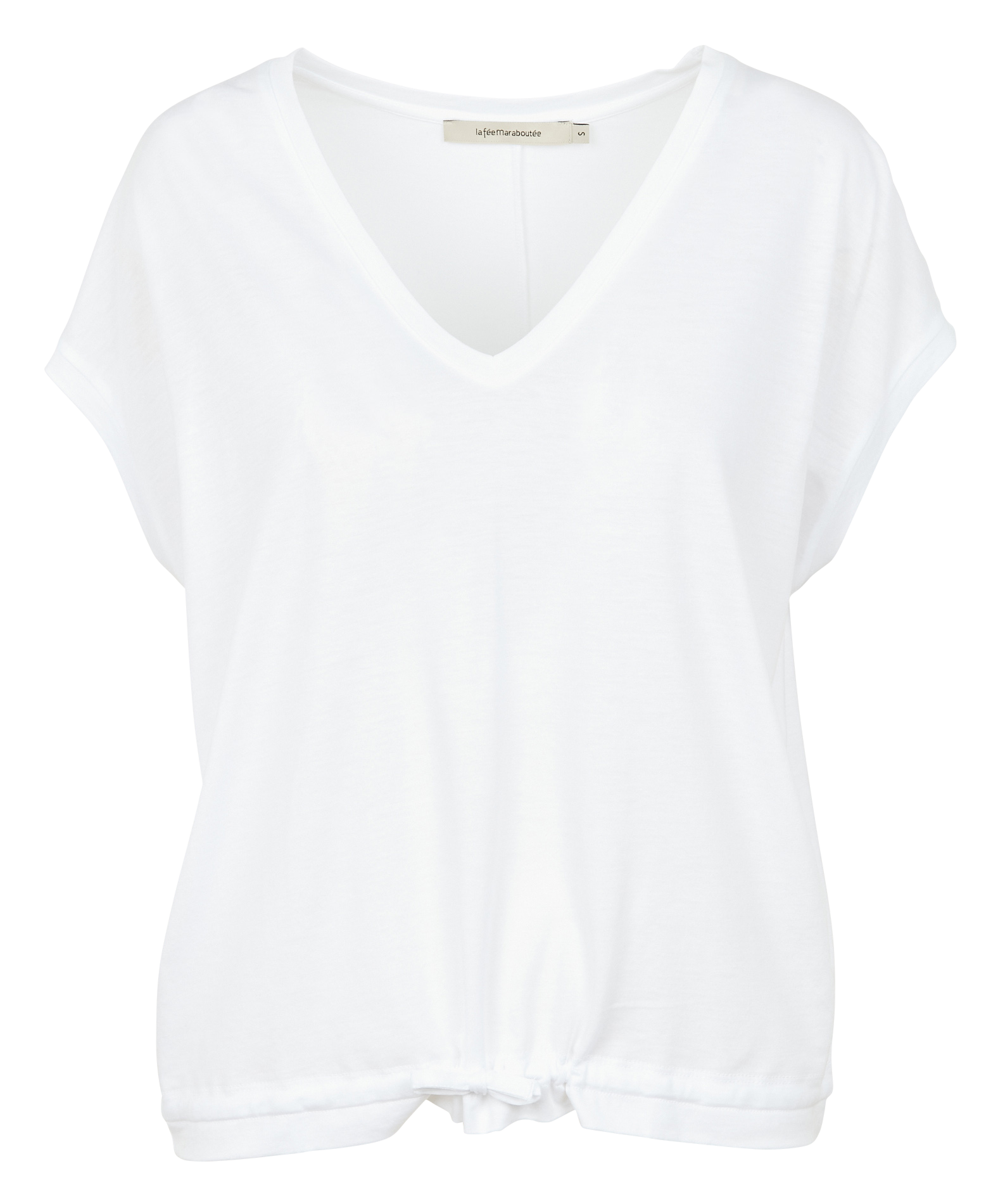 Flowing cotton-blend T-shirt LA FEE MARABOUTEE White