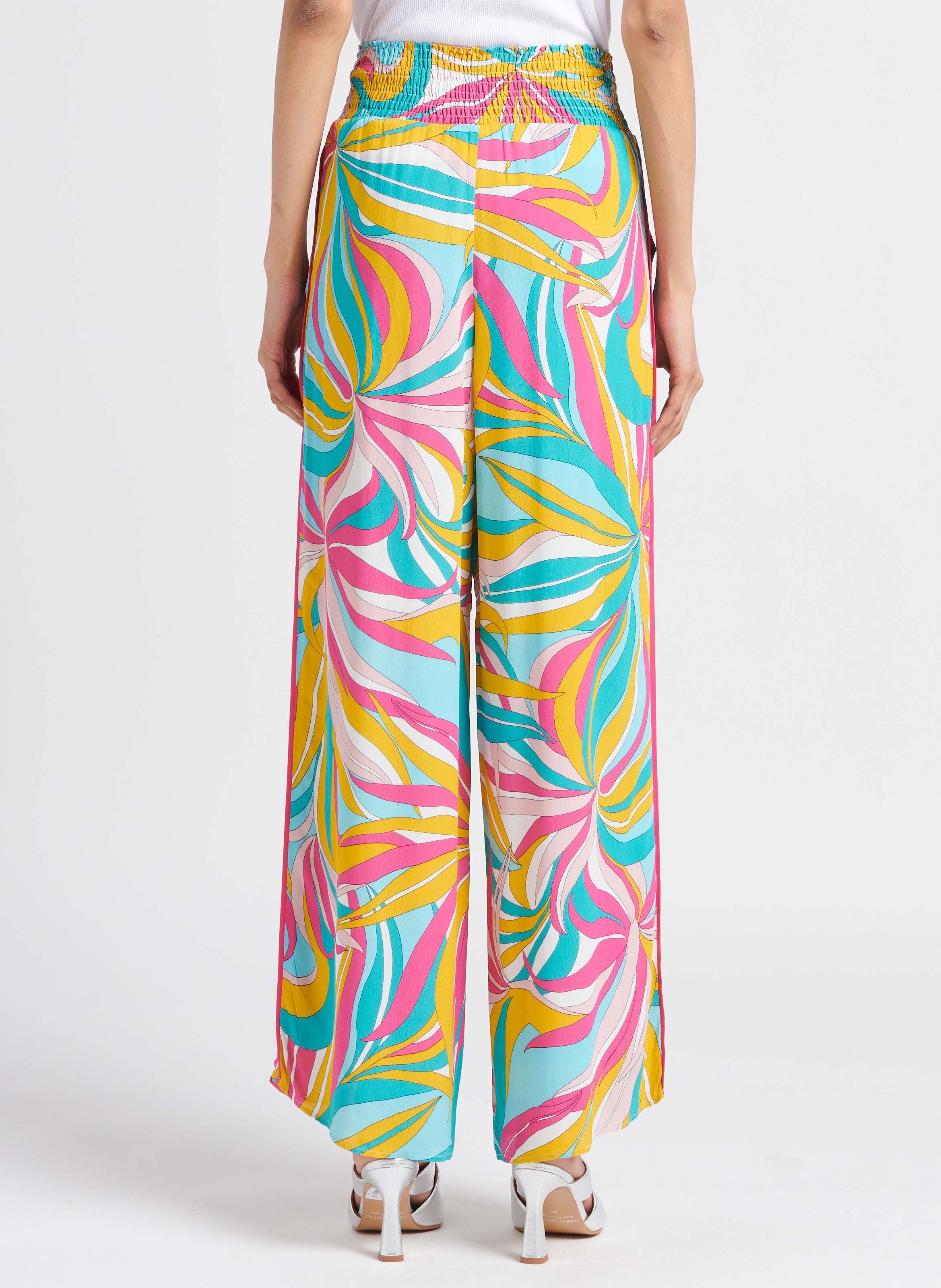 High-waisted wide-leg pants PINKO Multicolored