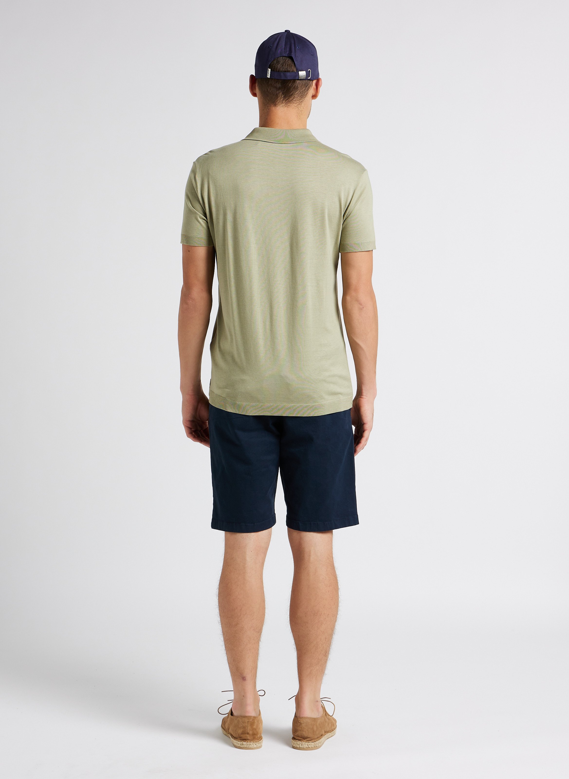 Straight cotton Bermuda shorts IKKS Blue