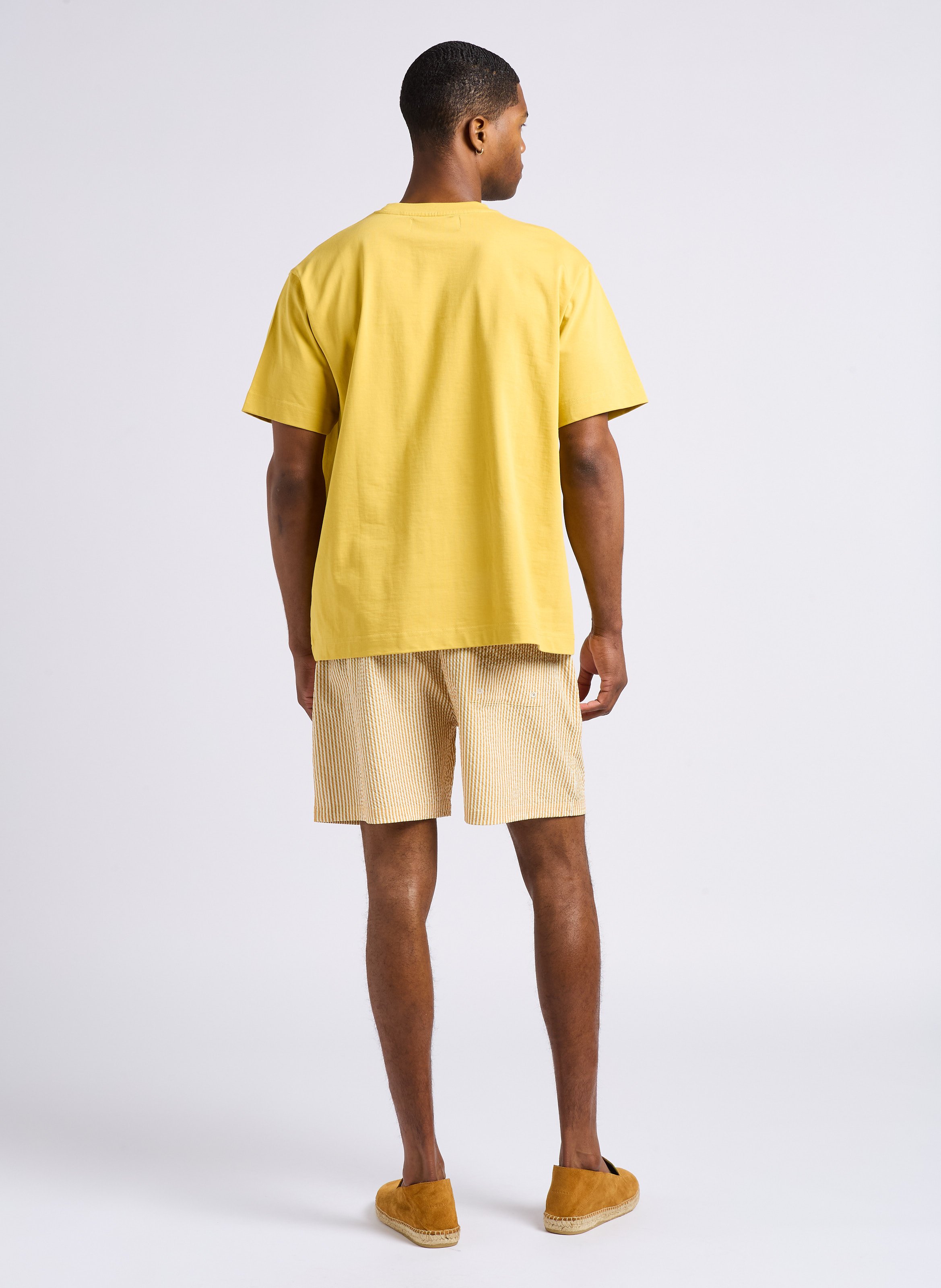 Gestreifte Badeshorts LES DEUX Gelb