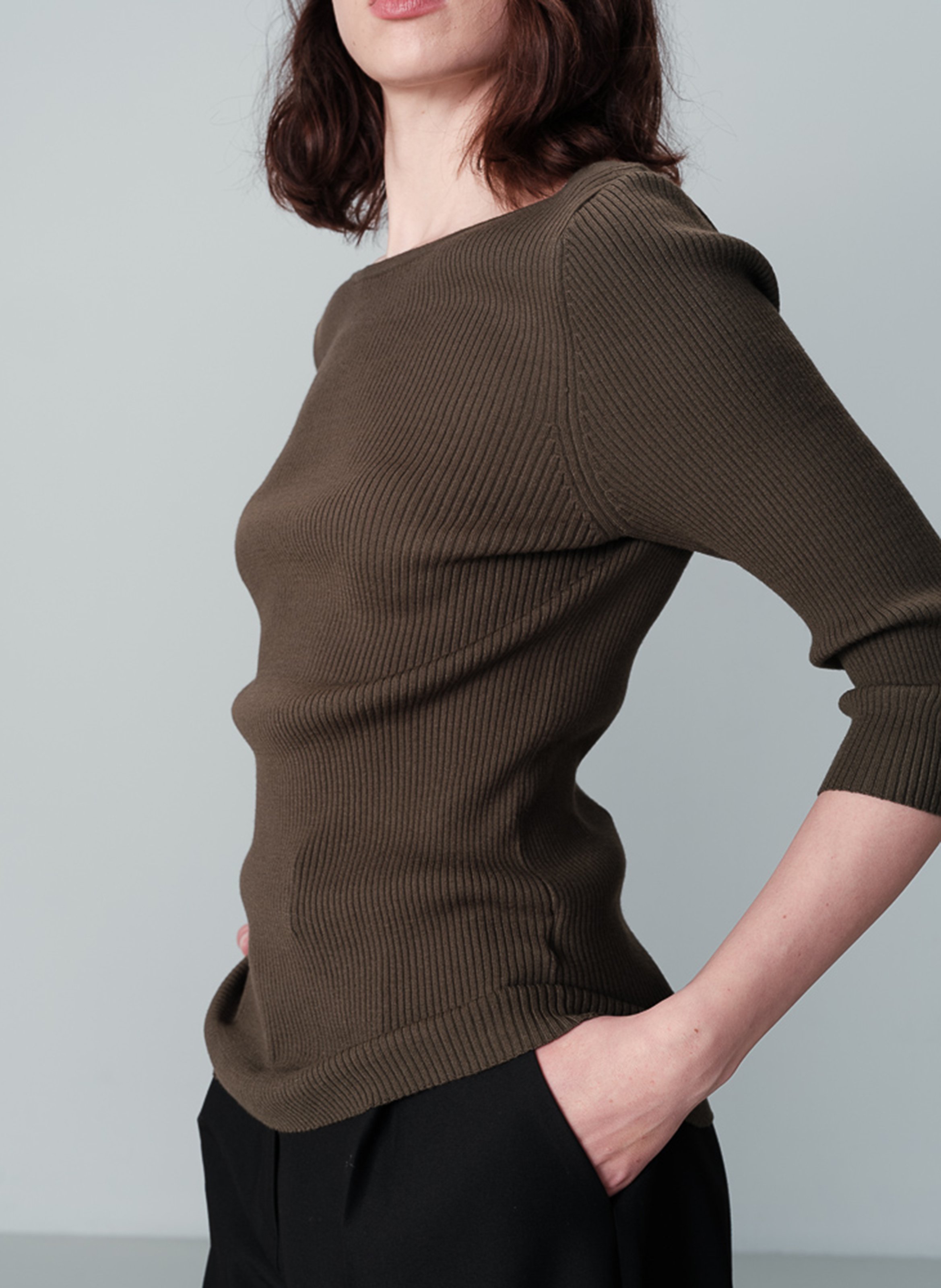 Pull col V  GRACE ET MILA Vert