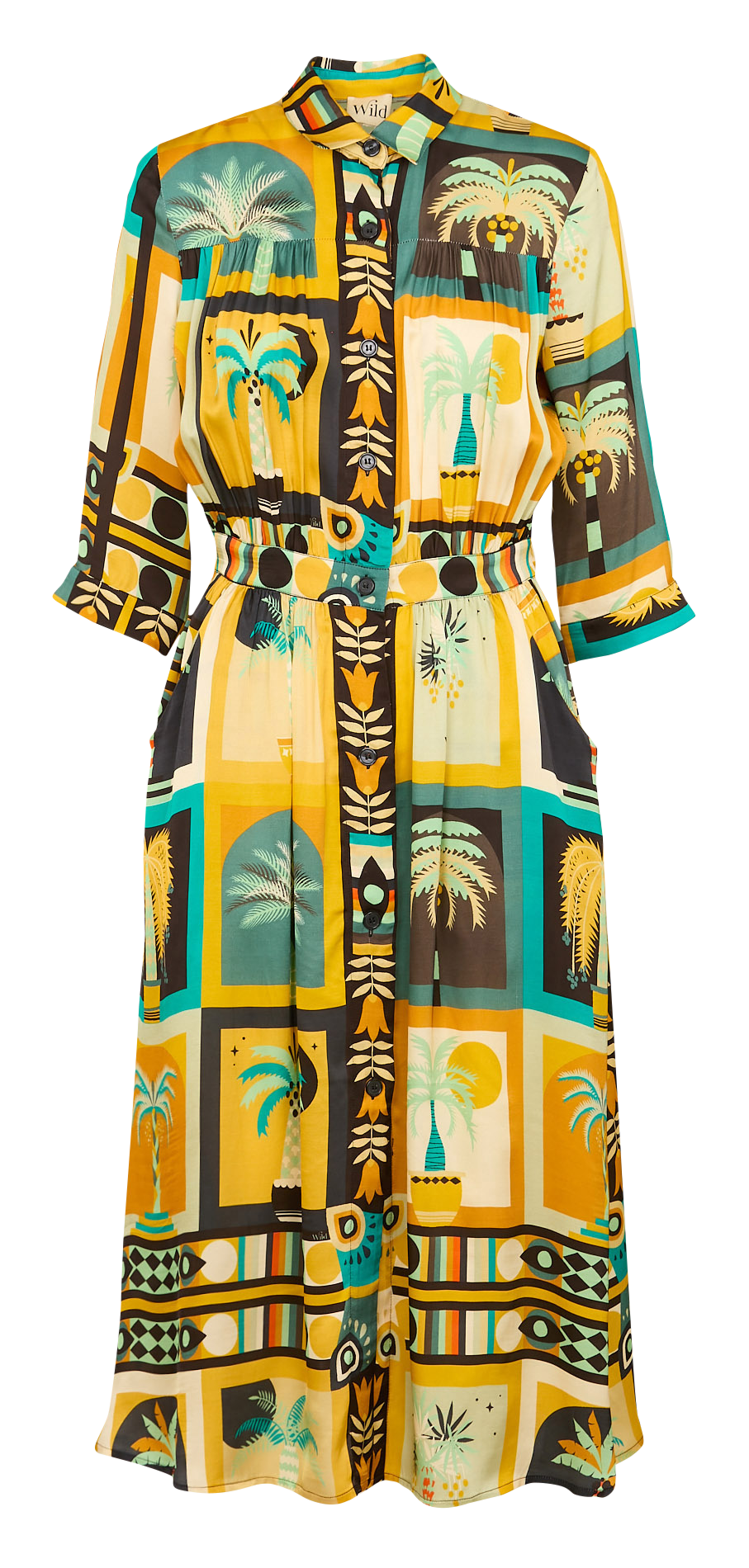 Robe longue imprimée WILD Black