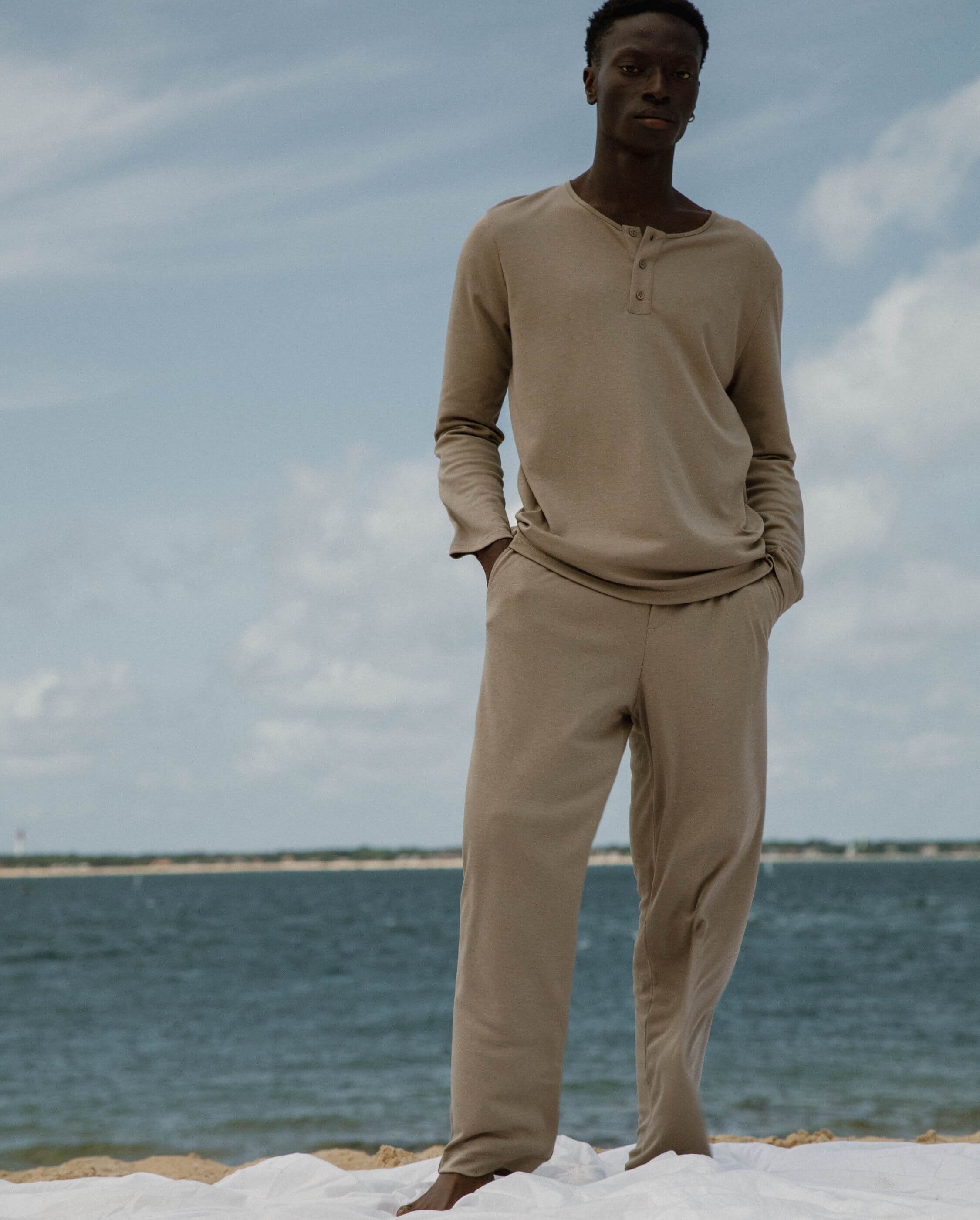 Men's pajama bottoms, latte ANGARDE Beige