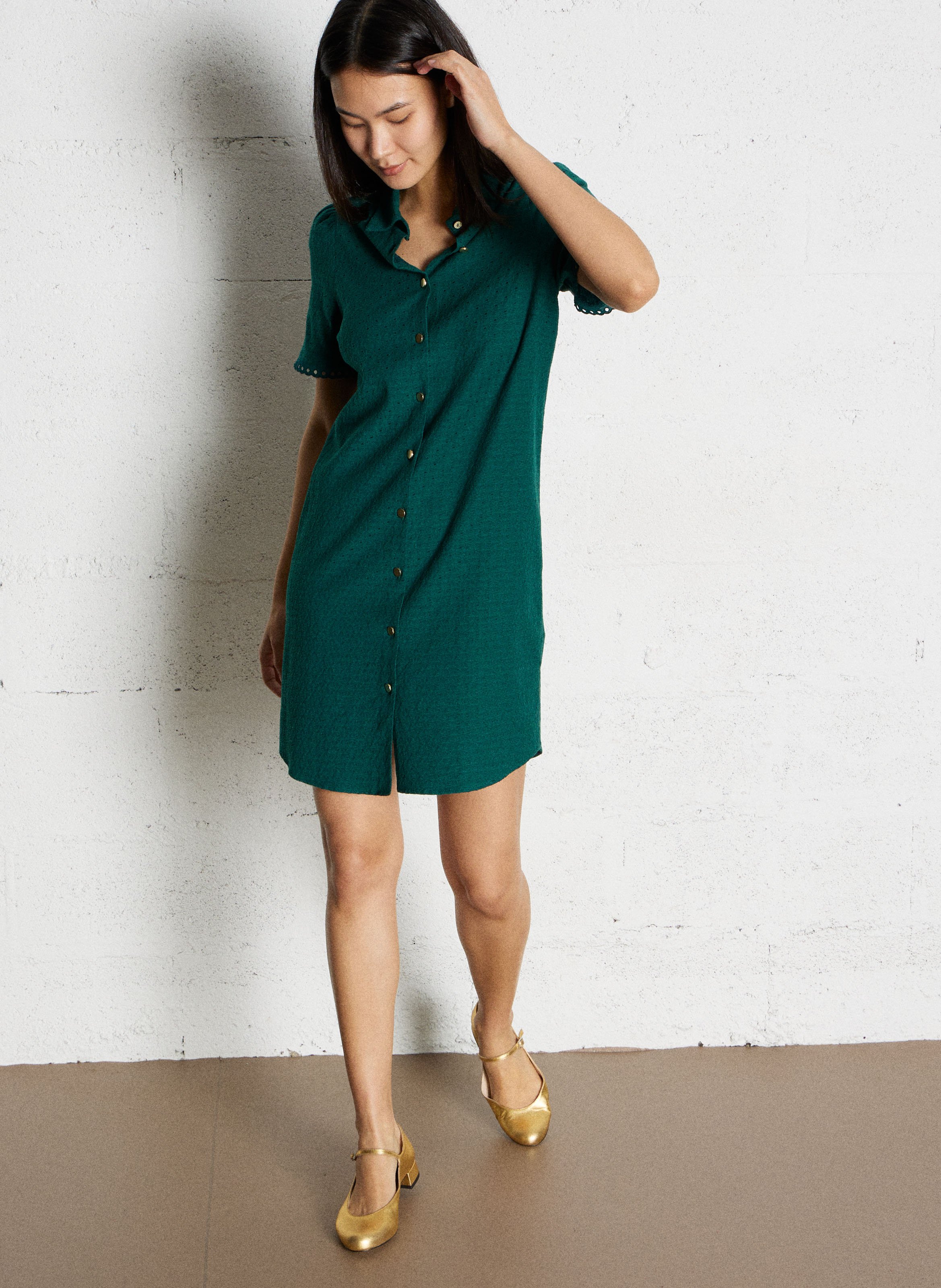 Ballerines en cuir AUGUSTA Doré