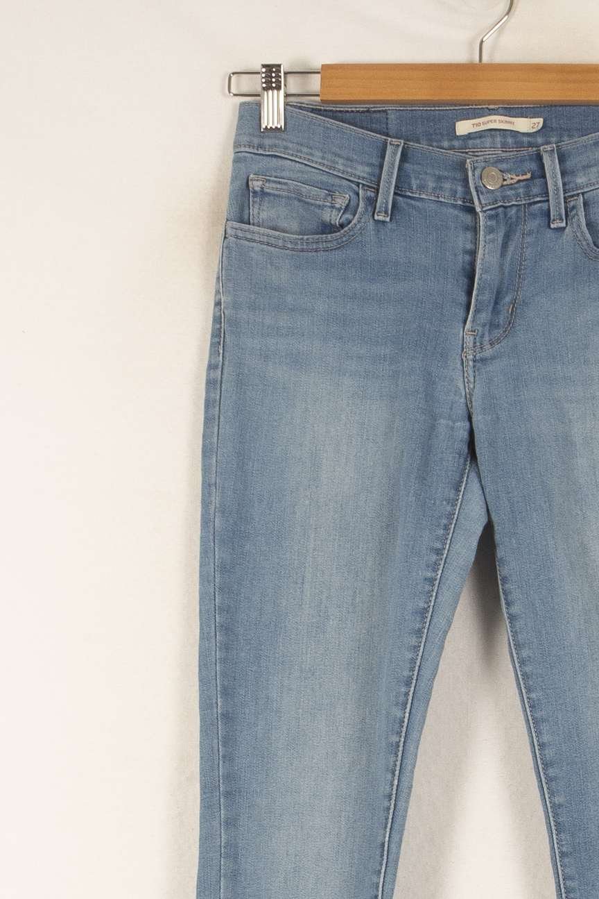 Cropped slim jeans with studs LEVI'S - Seconde main Blue