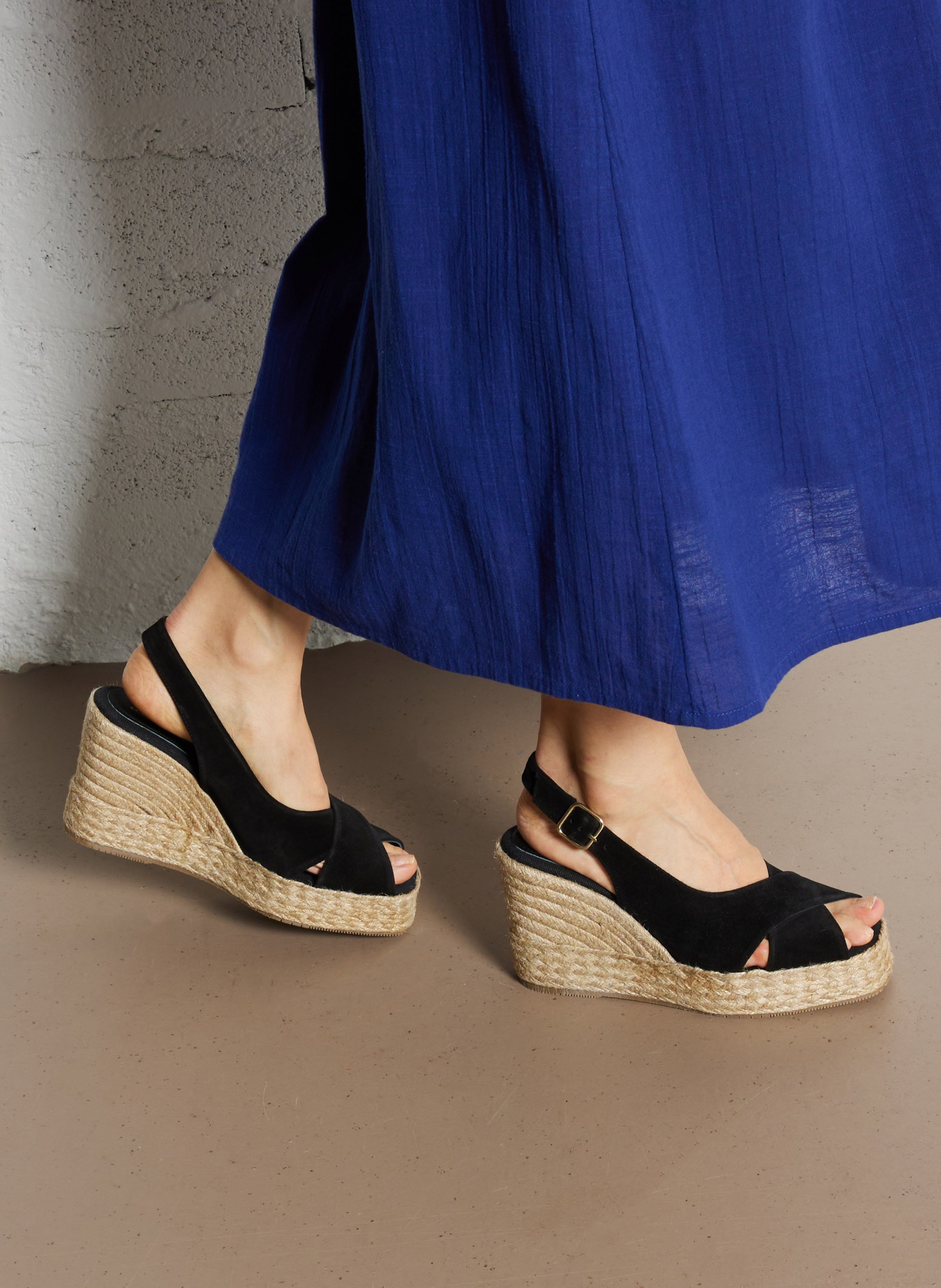 Sandales hautes en cuir PALOMITAS BY PALOMA BARCELO Noir