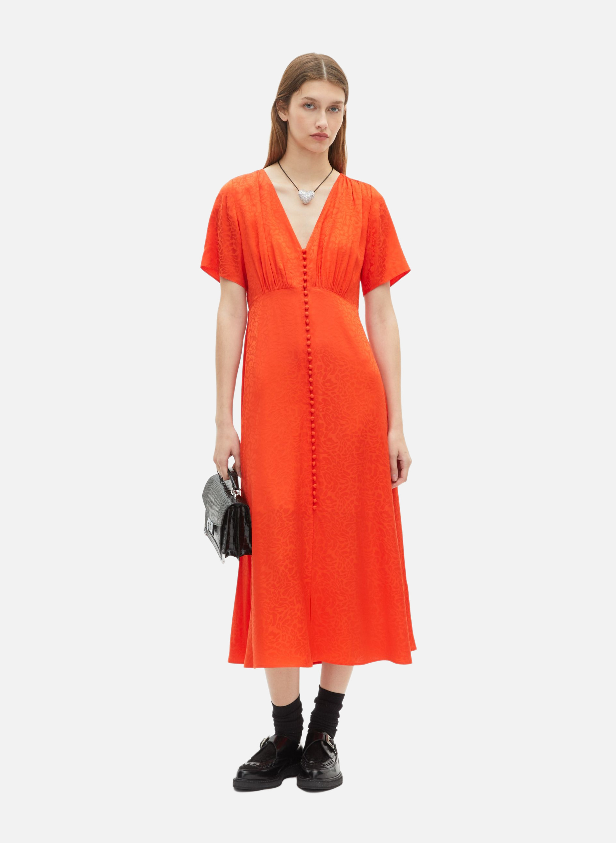 Long jacquard dress THE KOOPLES Orange