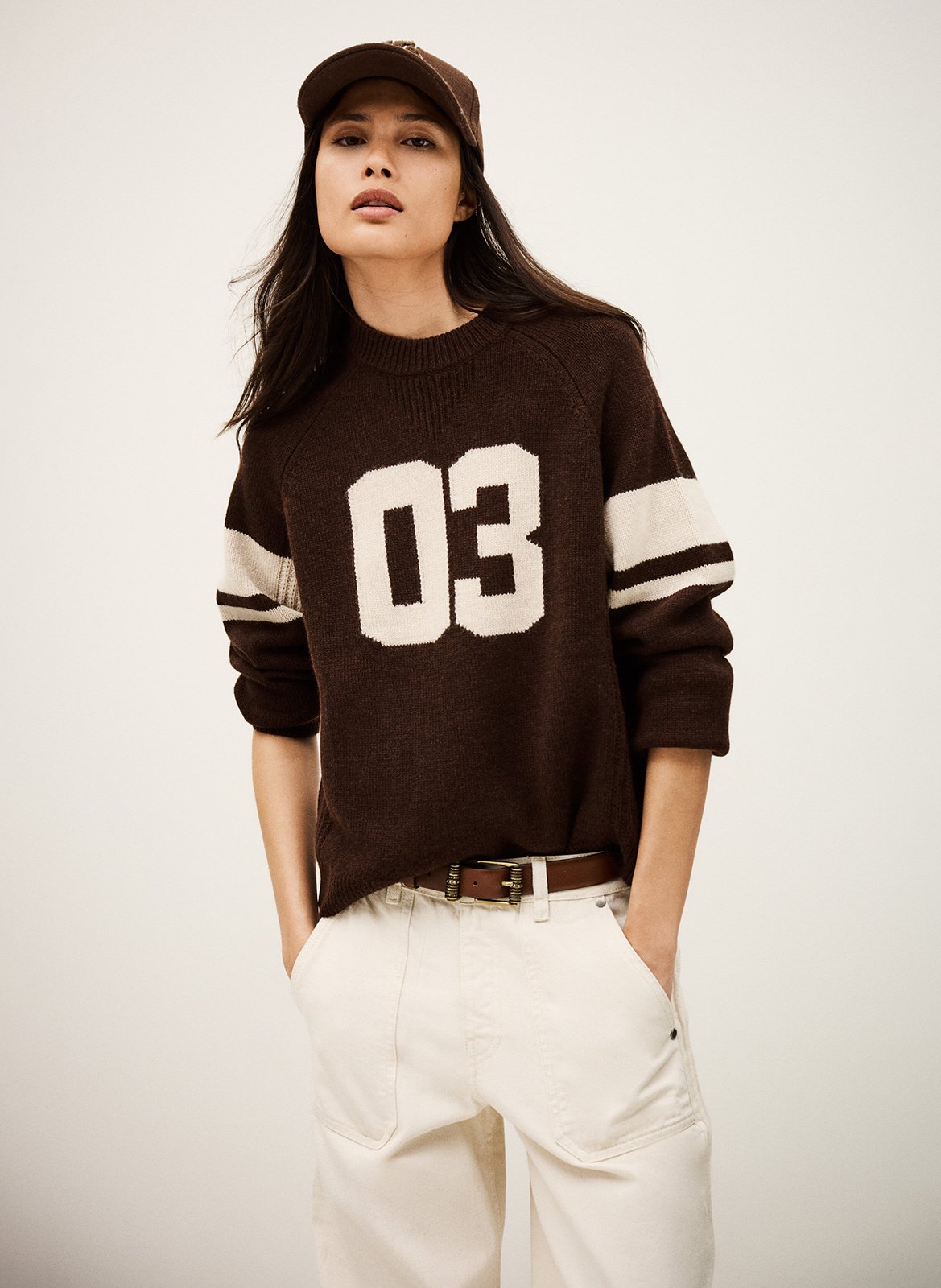 Pull droit col rond en cachemire BA&SH