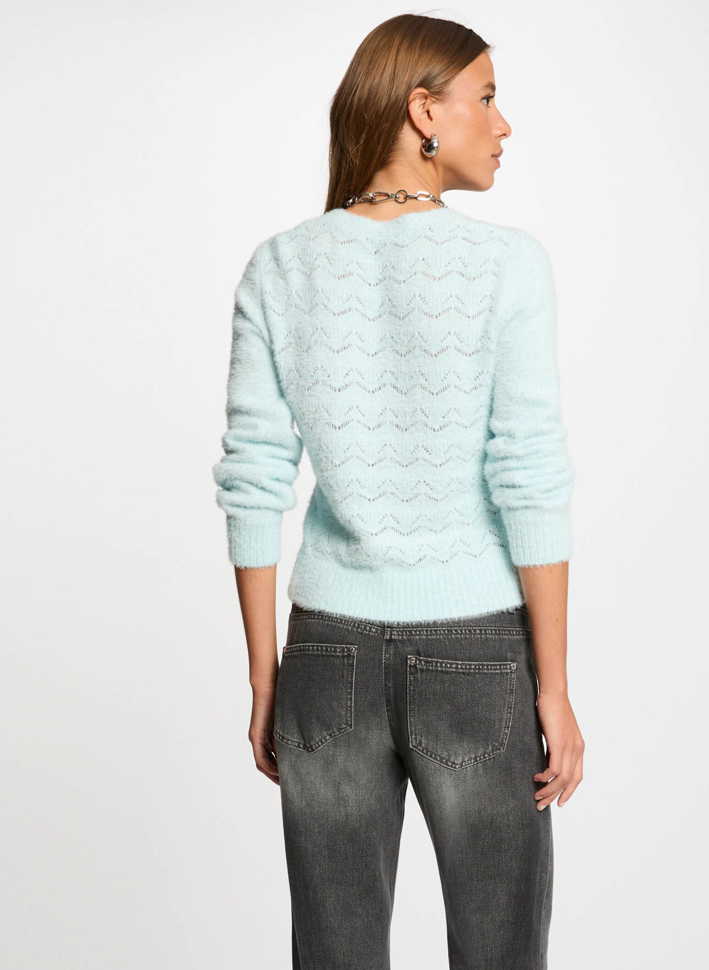 Strickjacke - Schalkragen MORGAN Blau