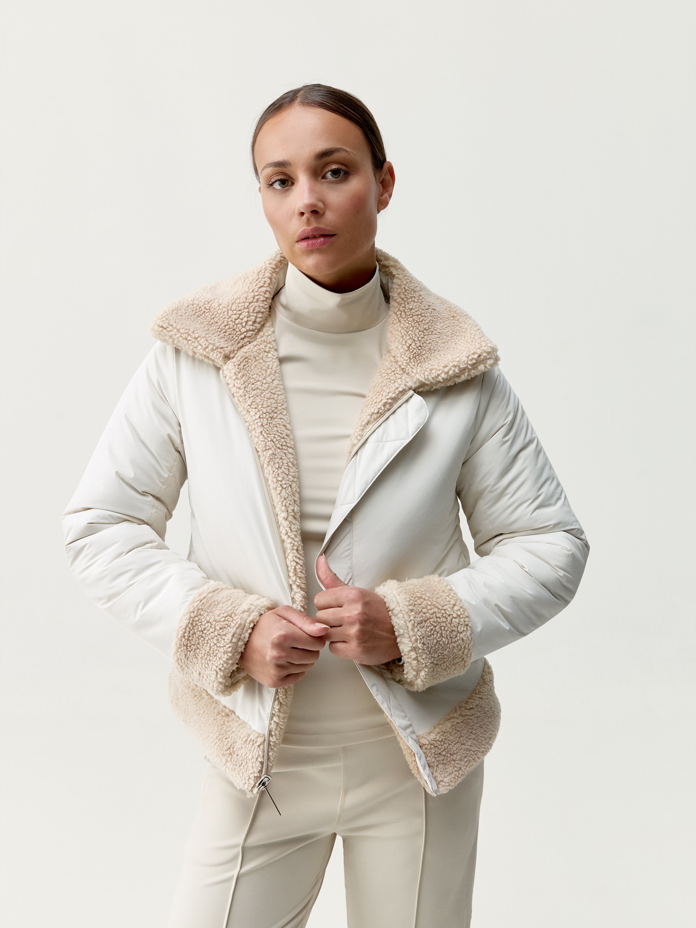 Quilted winter coat BORN LIVING YOGA White