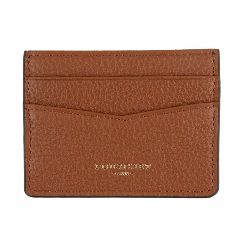 Card holder - cowhide leather POURCHET Brown