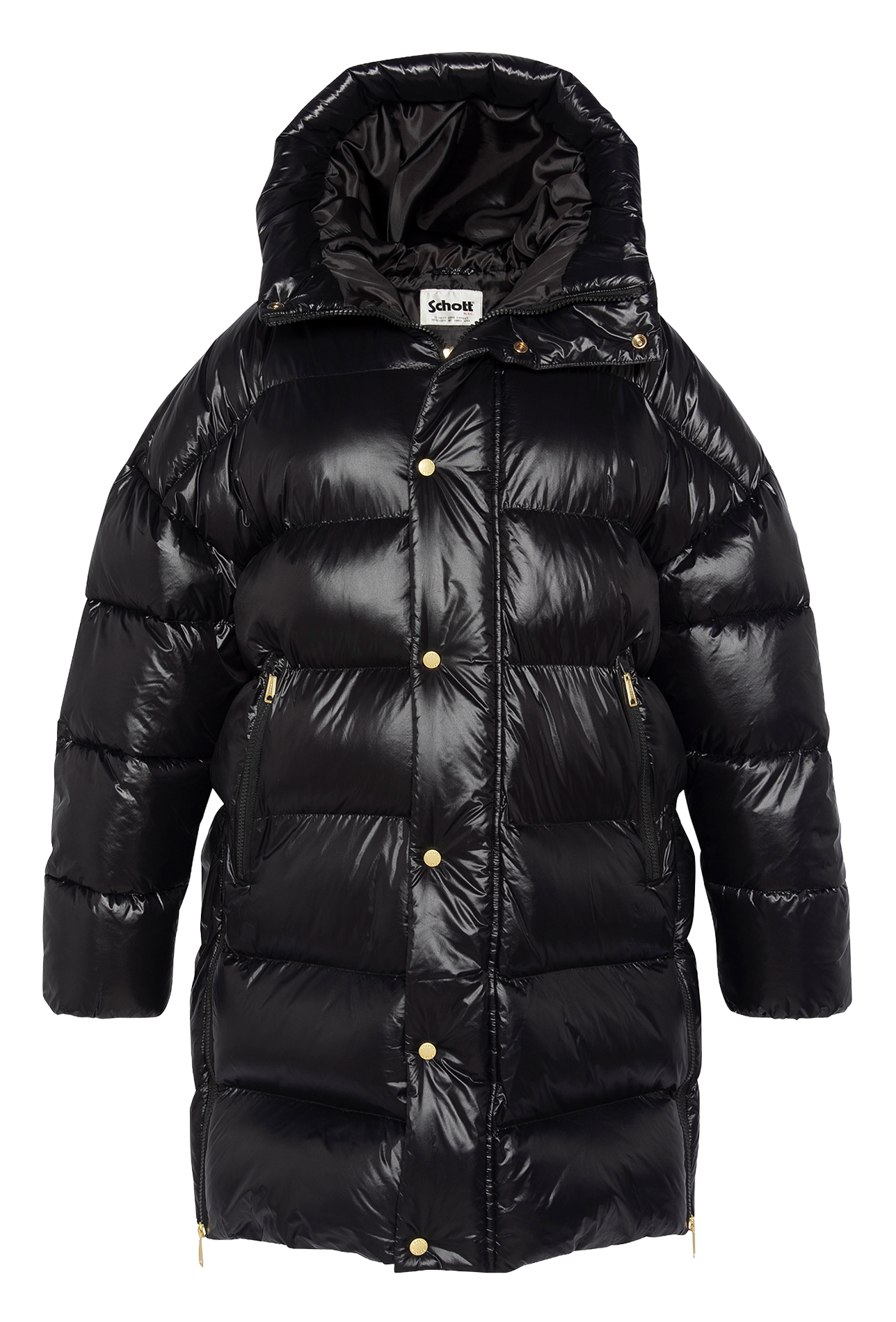 Doudoune à capuche SCHOTT Noir