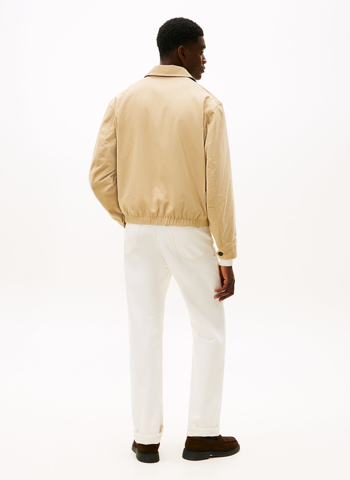 Veste droite col classique en coton TOMMY HILFIGER Beige