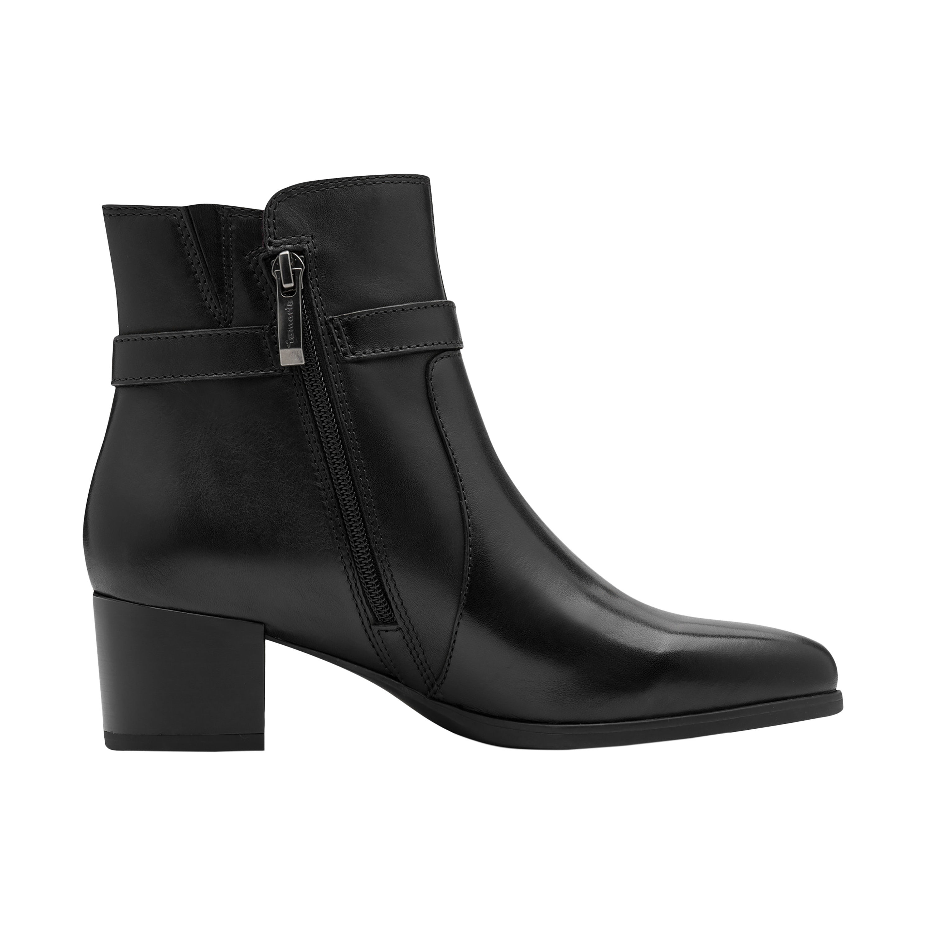 Leather heeled ankle boot TAMARIS Black