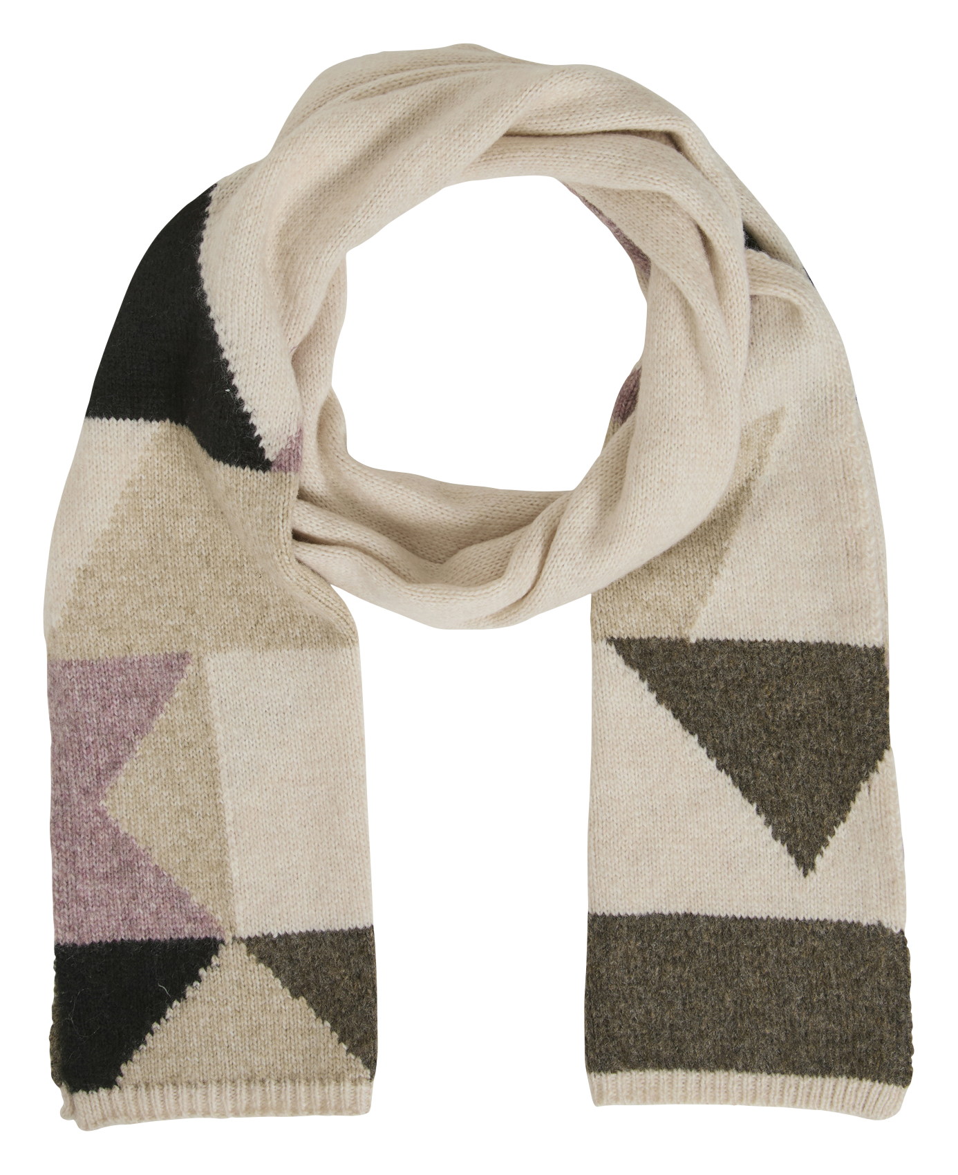 Printed knit scarf VILA Beige