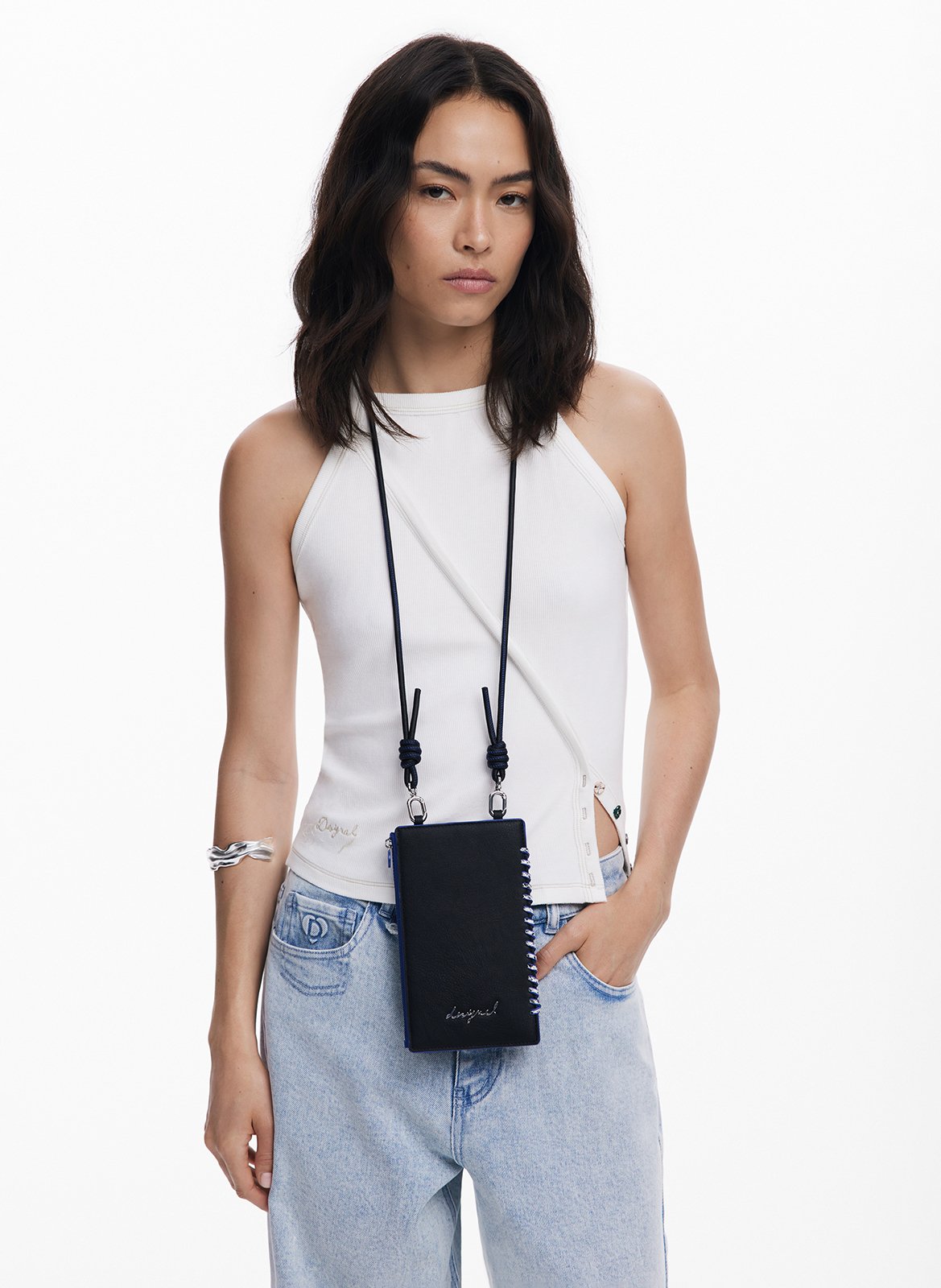 Pochette de téléphone effet cuir DESIGUAL Noir