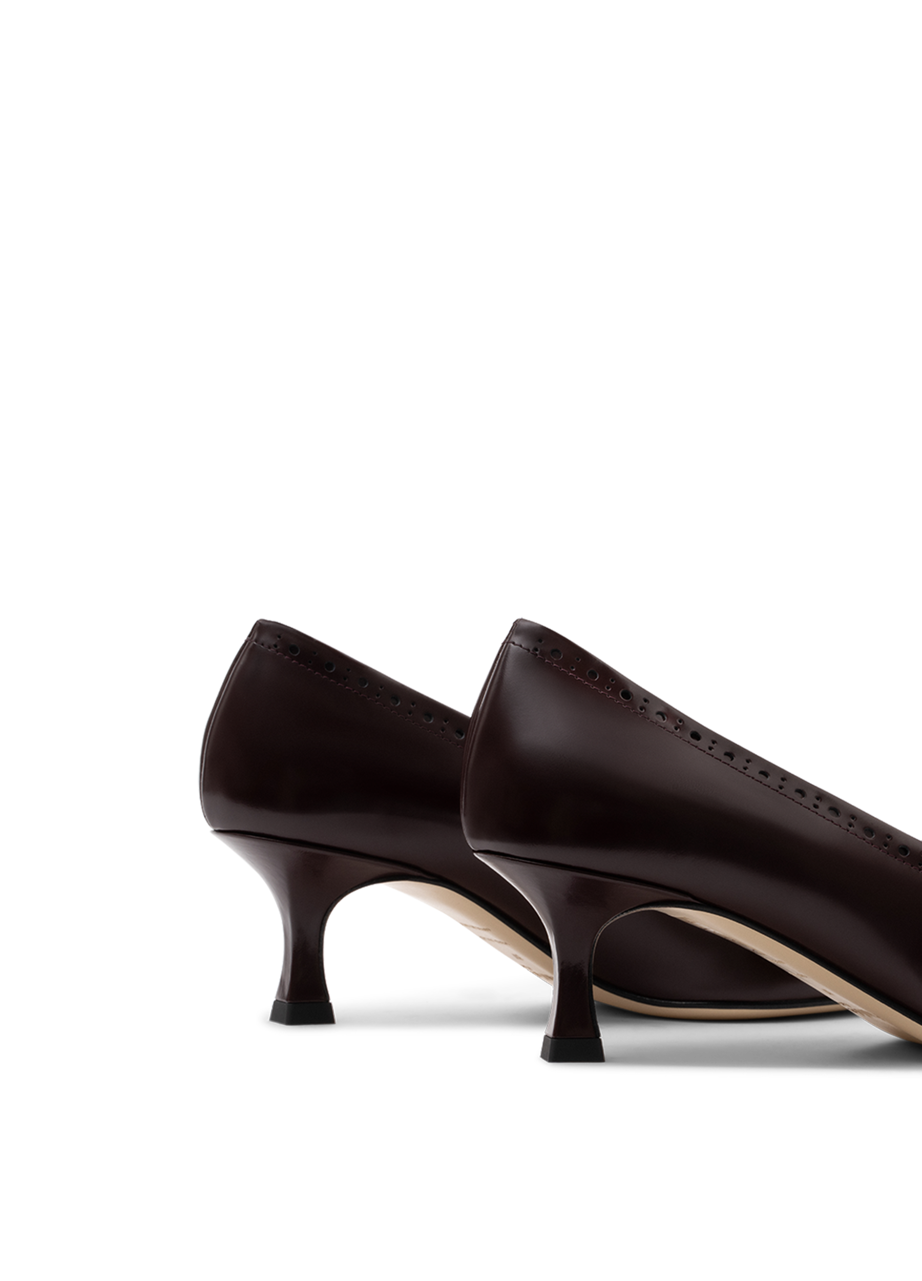 Burgundy brushed leather pumps PARALLELE PARIS Red