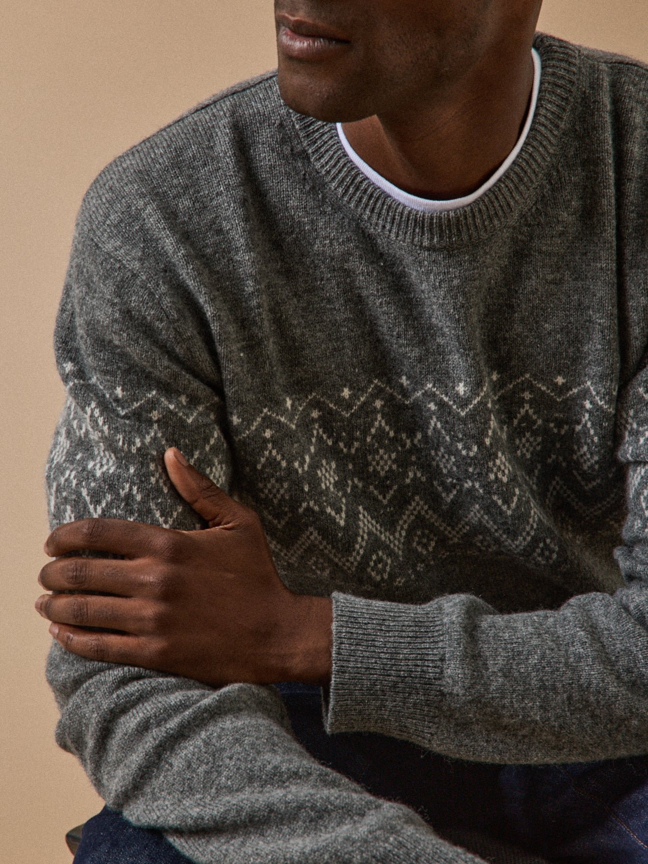 Jacquard sweater CYRILLUS Grey