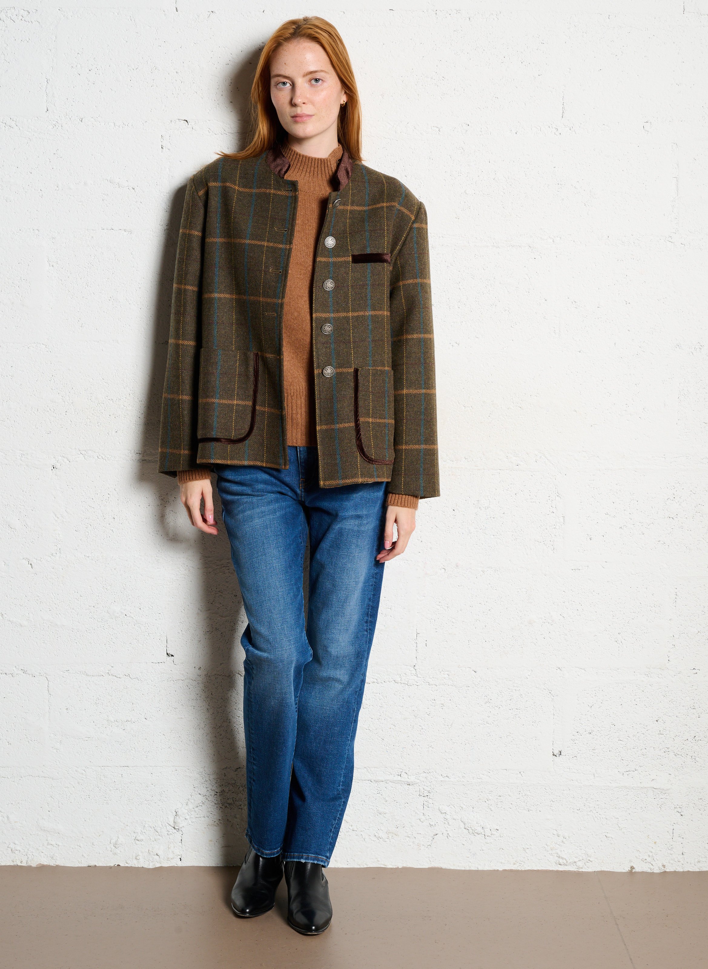 Jacket with officer collar SOPHIE+LUCIE Green