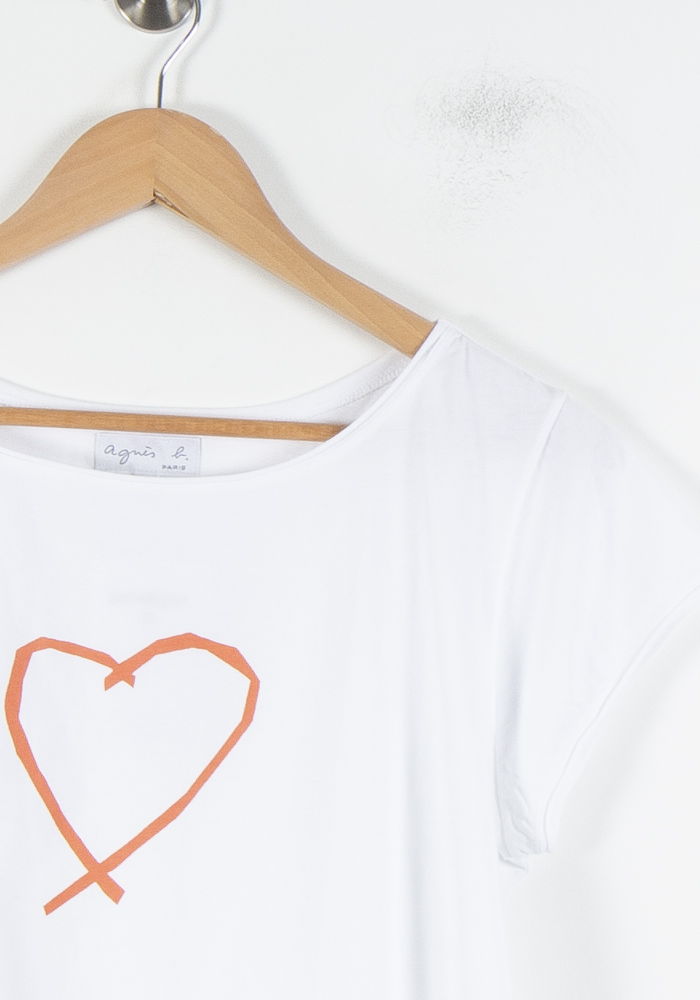 Tommy Badge T-shirt AGNES B. - Seconde Main White