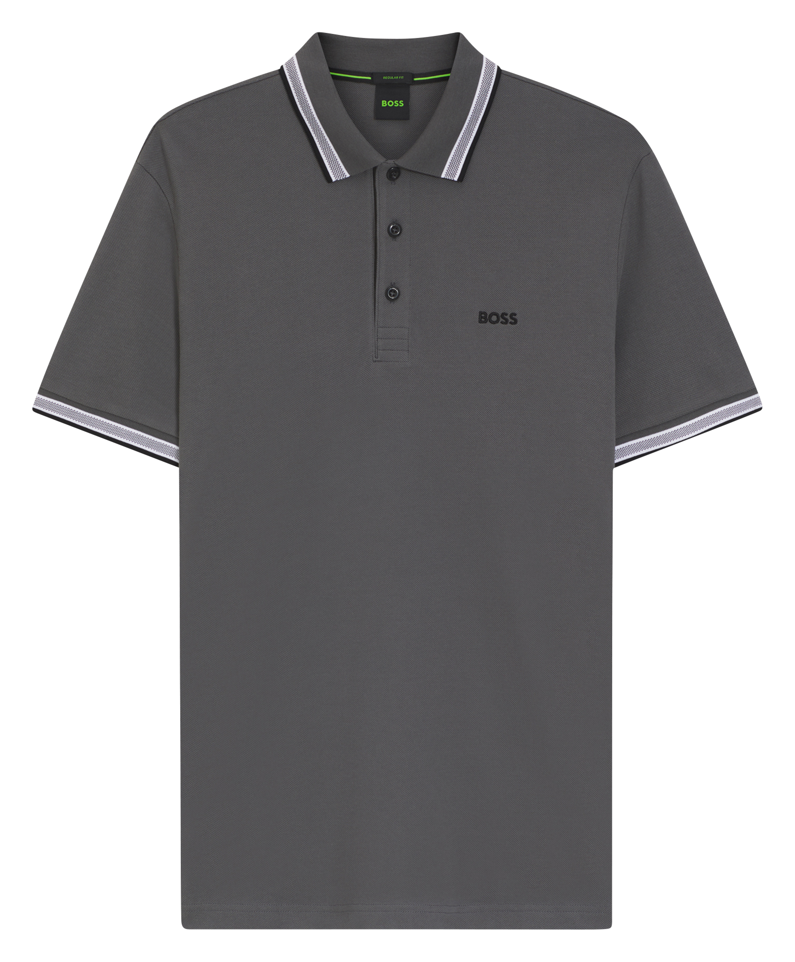 Regular-fit cotton polo shirt BOSS Silver