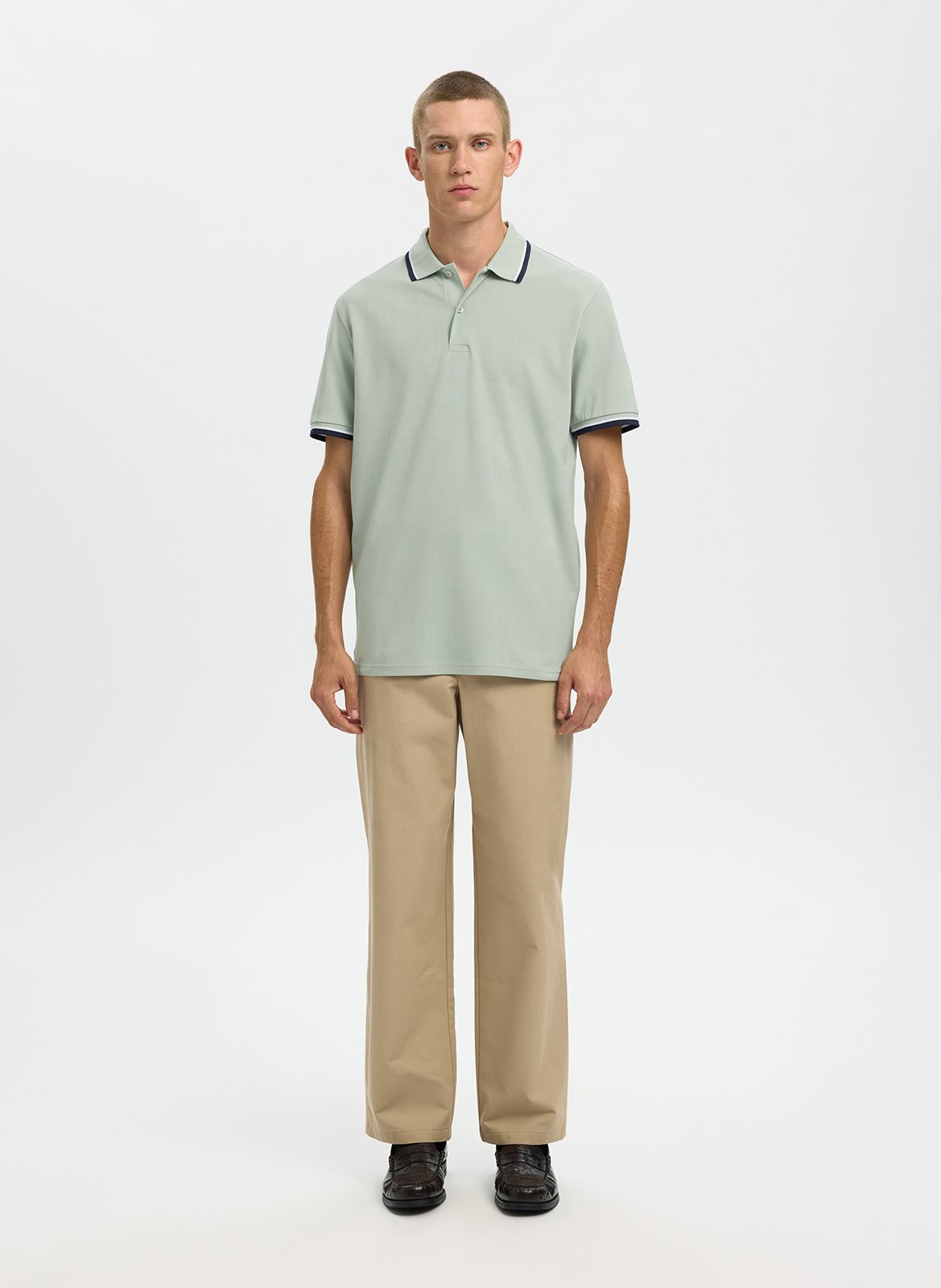 Regular fit polo SELECTED Groen