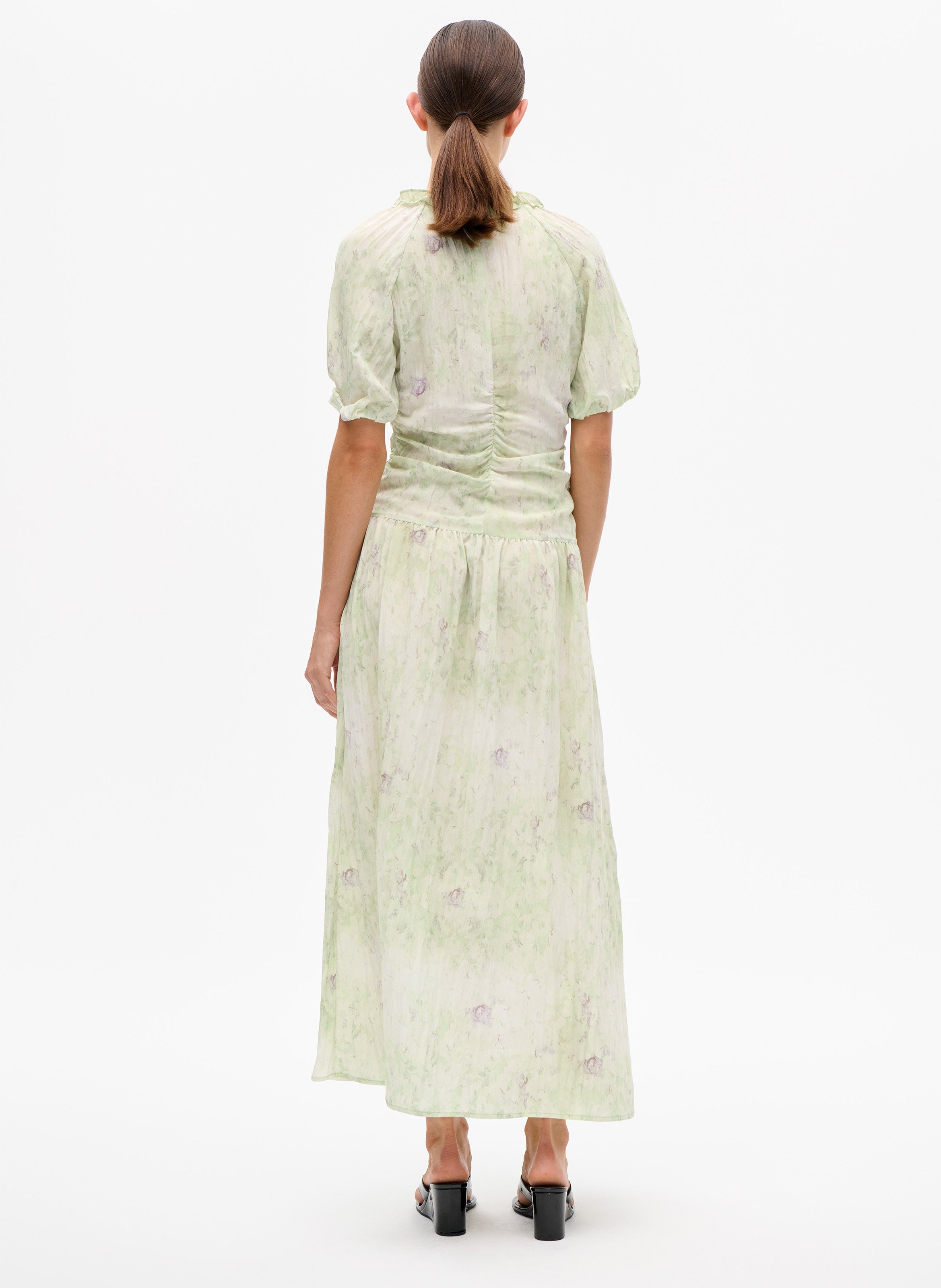 Long printed V-neck dress BAUM UND PFERDGARTEN Green