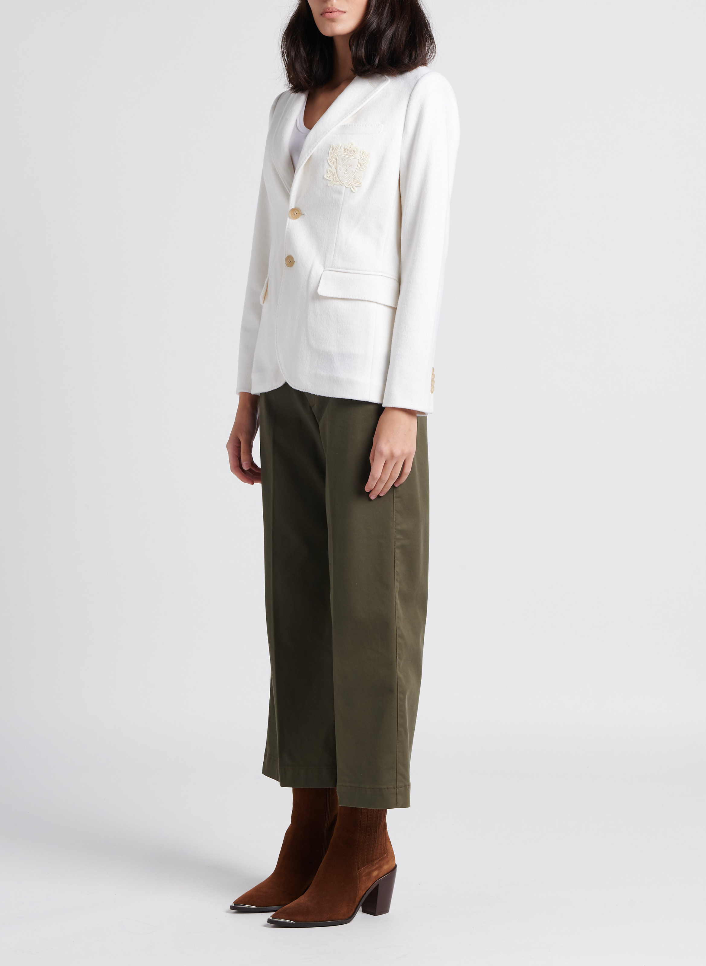 Veste blazer à logo brodé  POLO RALPH LAUREN Beige