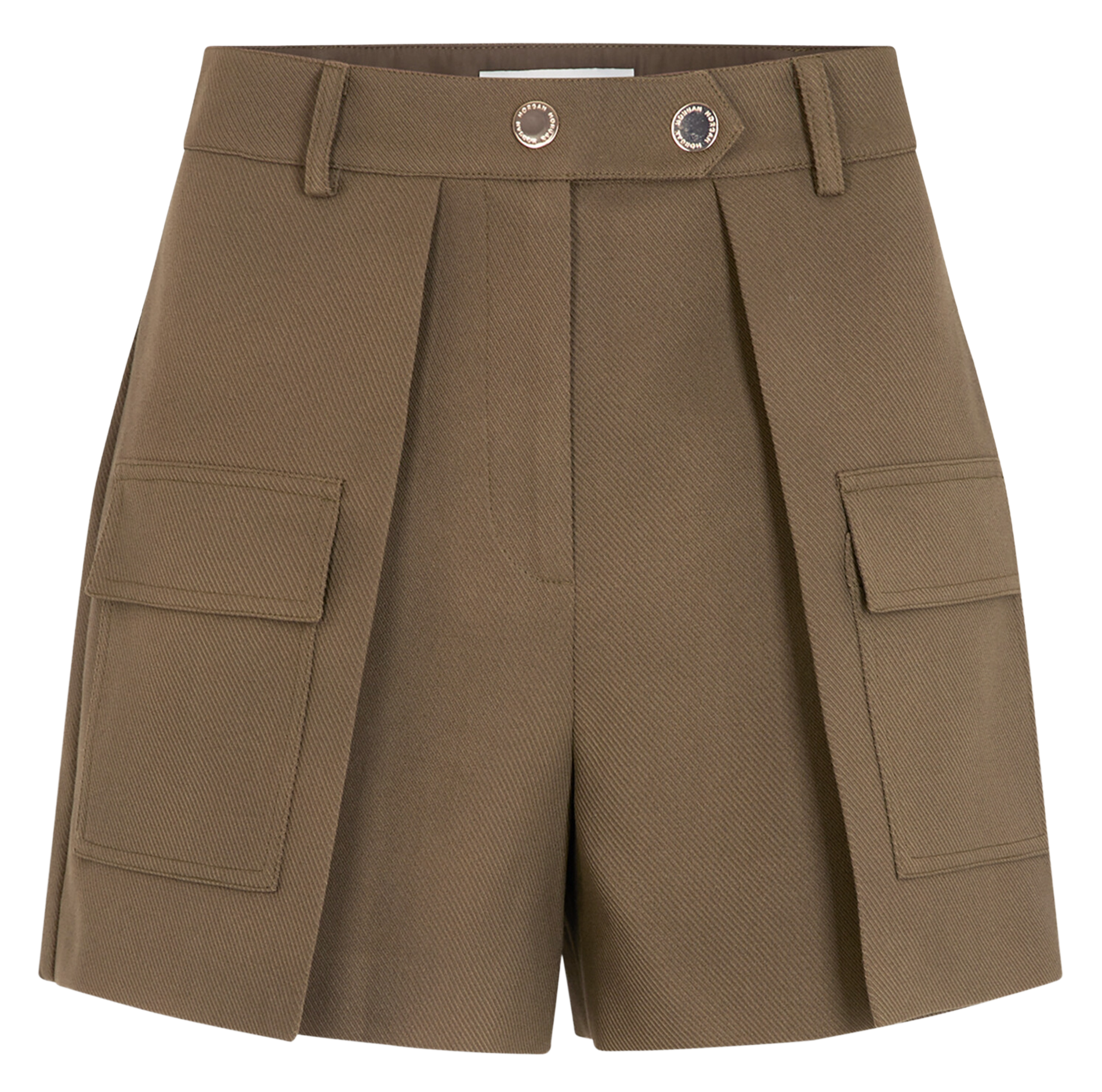 Short droit poches à rabat uni MORGAN Vert