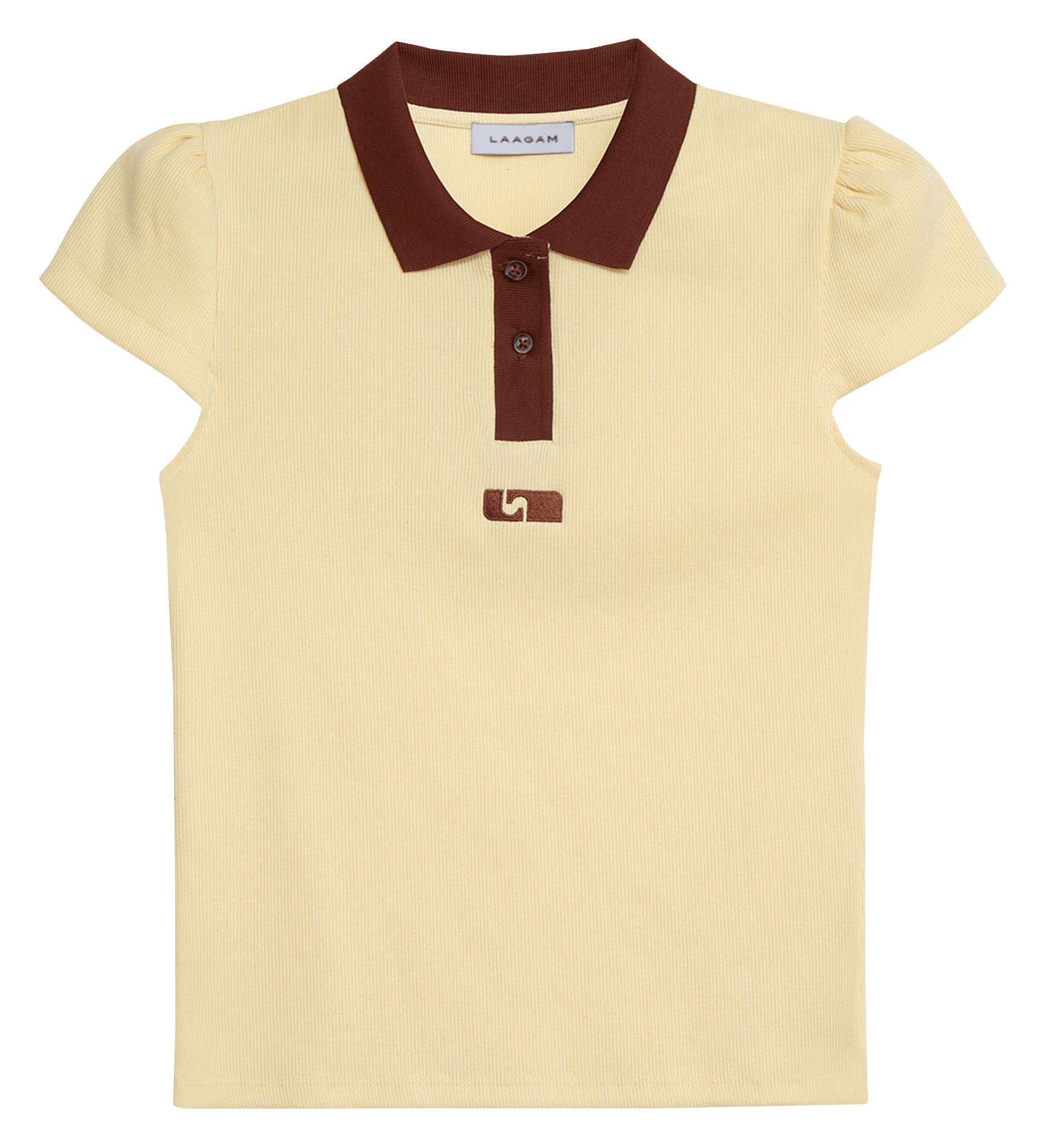 Camiseta con cuello polo LAAGAM Amarillo
