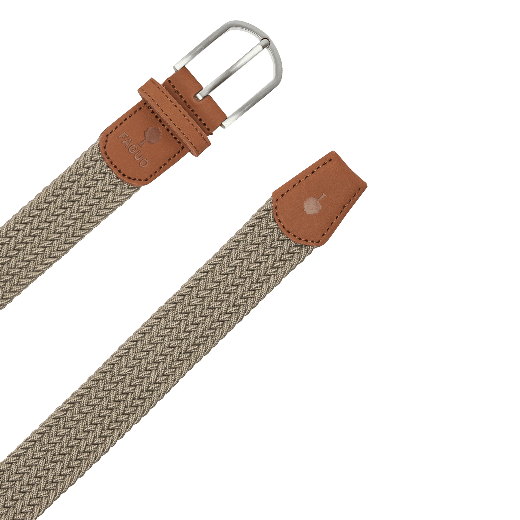 Ceinture élastiquée tressée FAGUO Beige