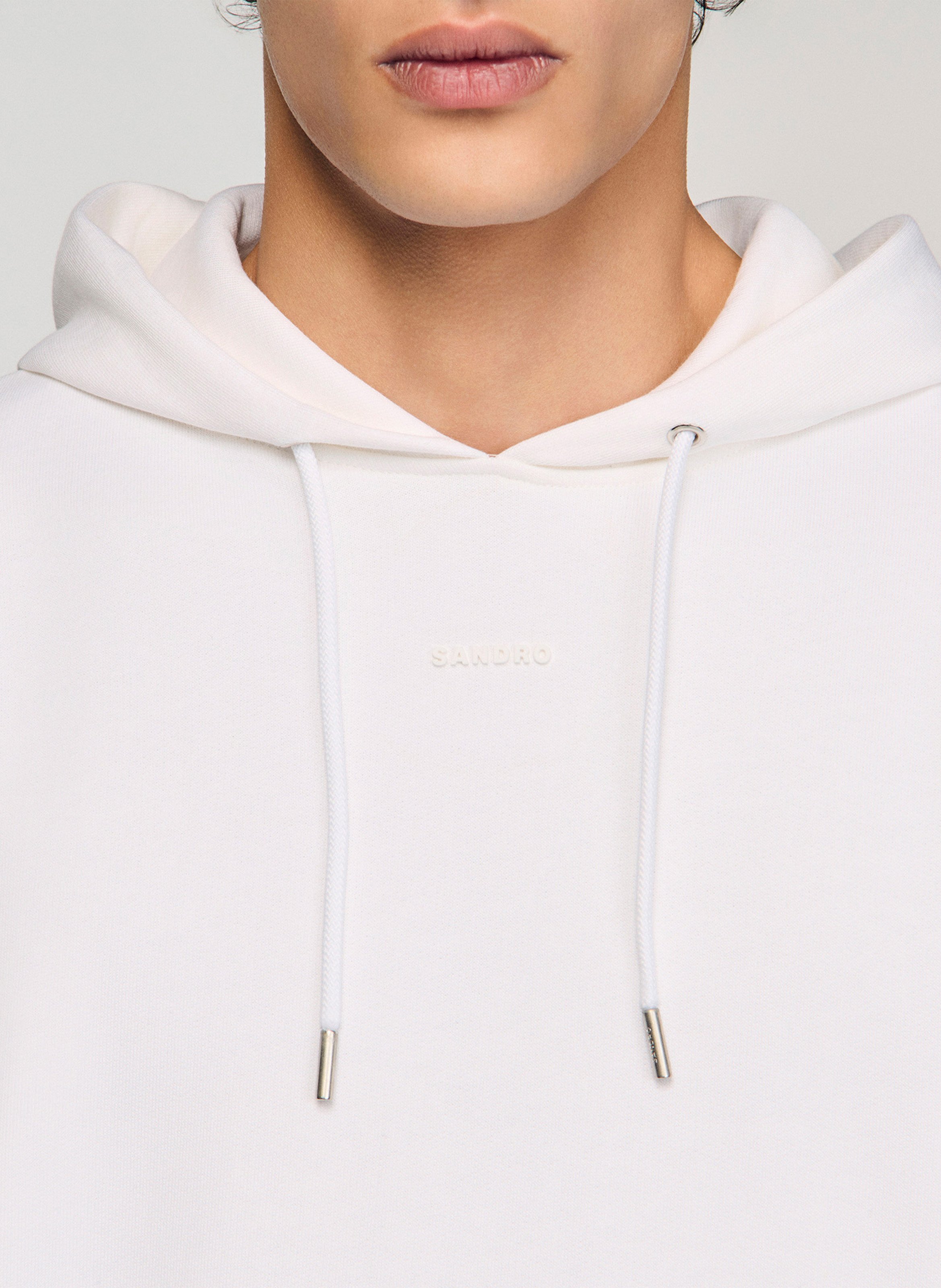 Sweat droit en coton SANDRO White